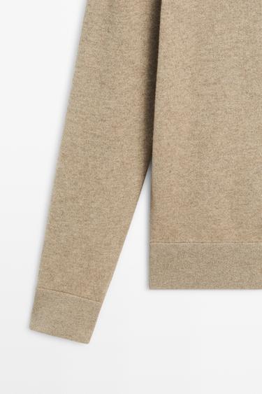Wool blend cardigan with zip detail — Washed 7