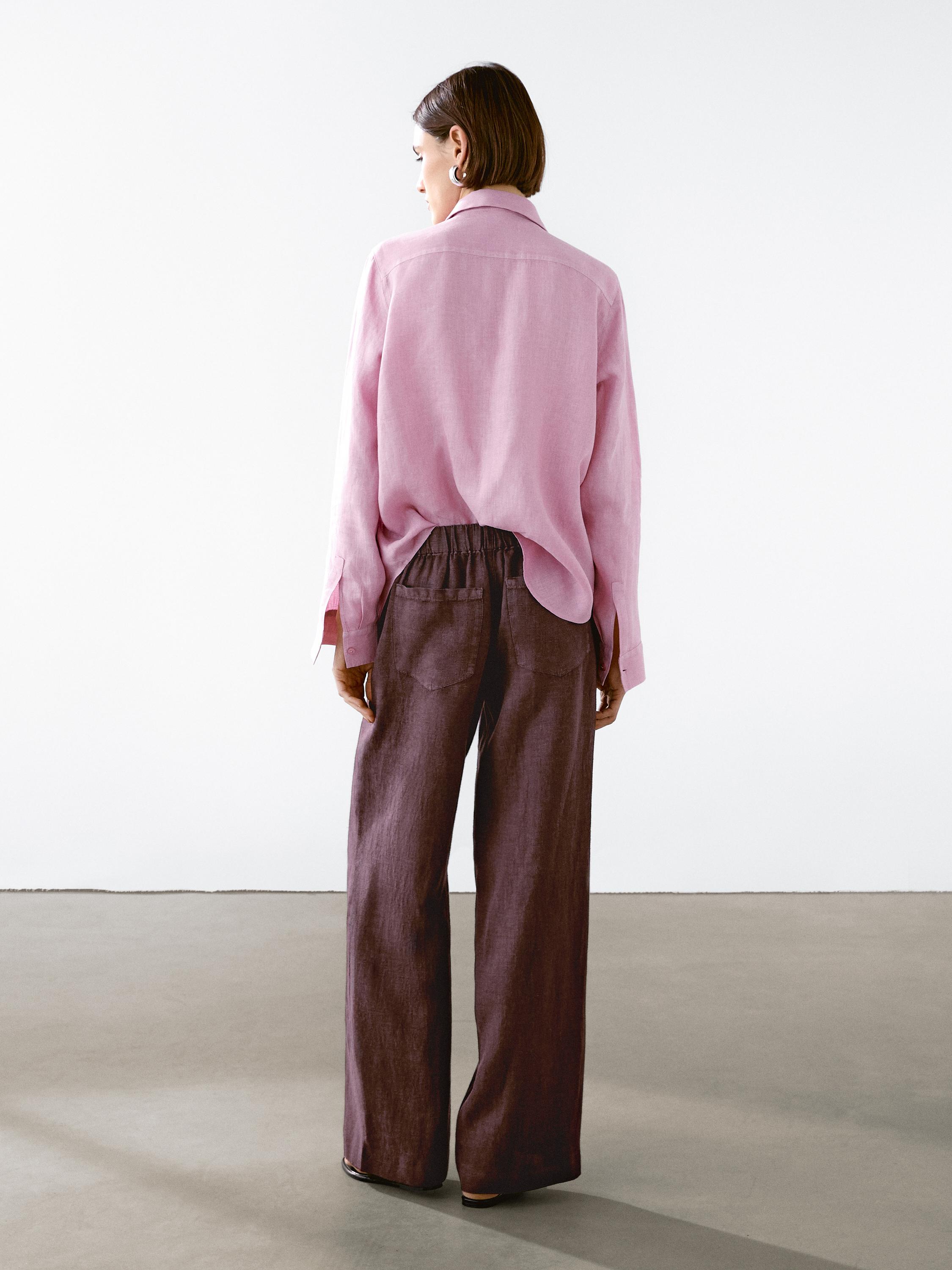 Flowing 100% linen shirt
