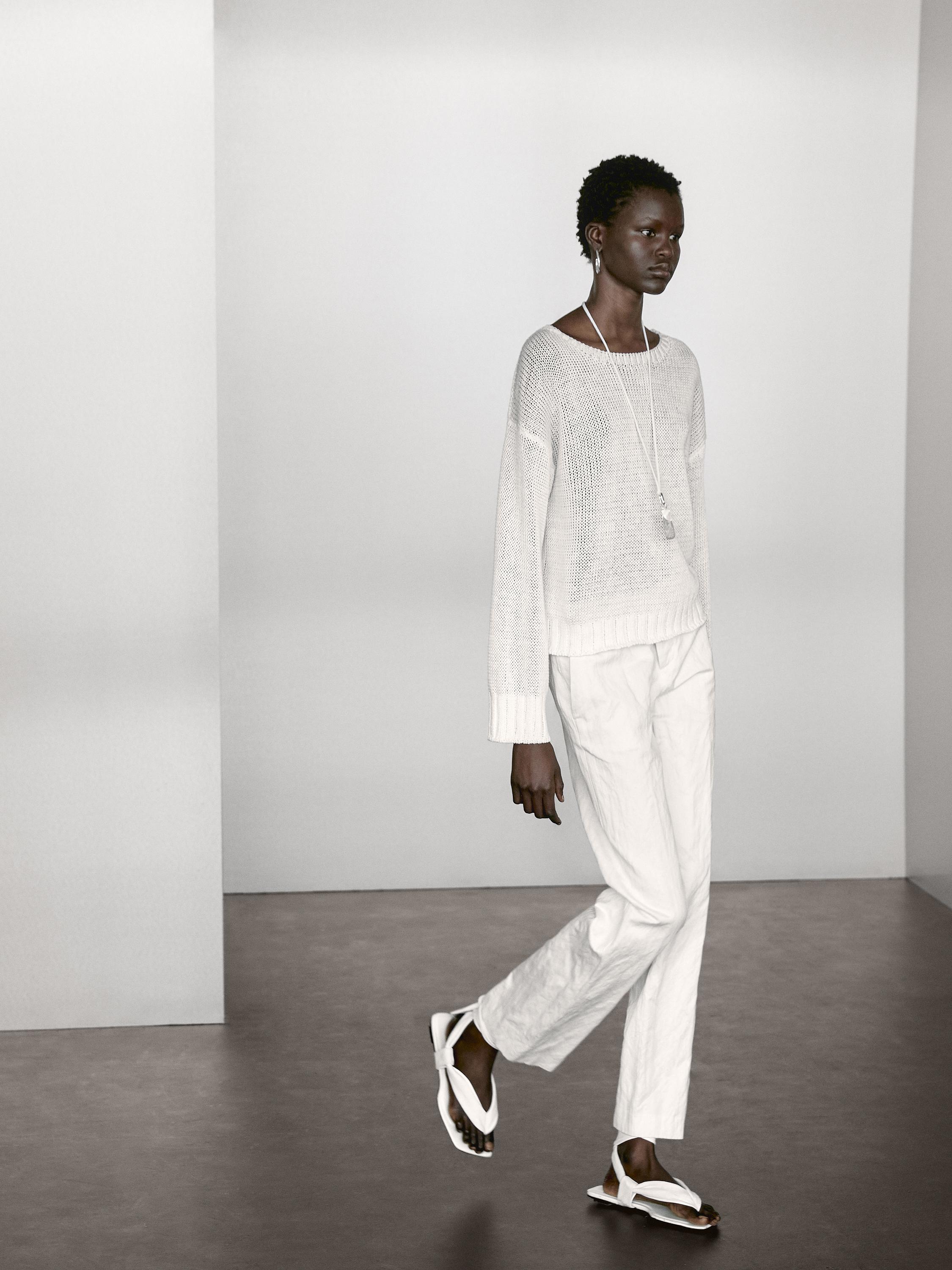 100% linen knit sweater