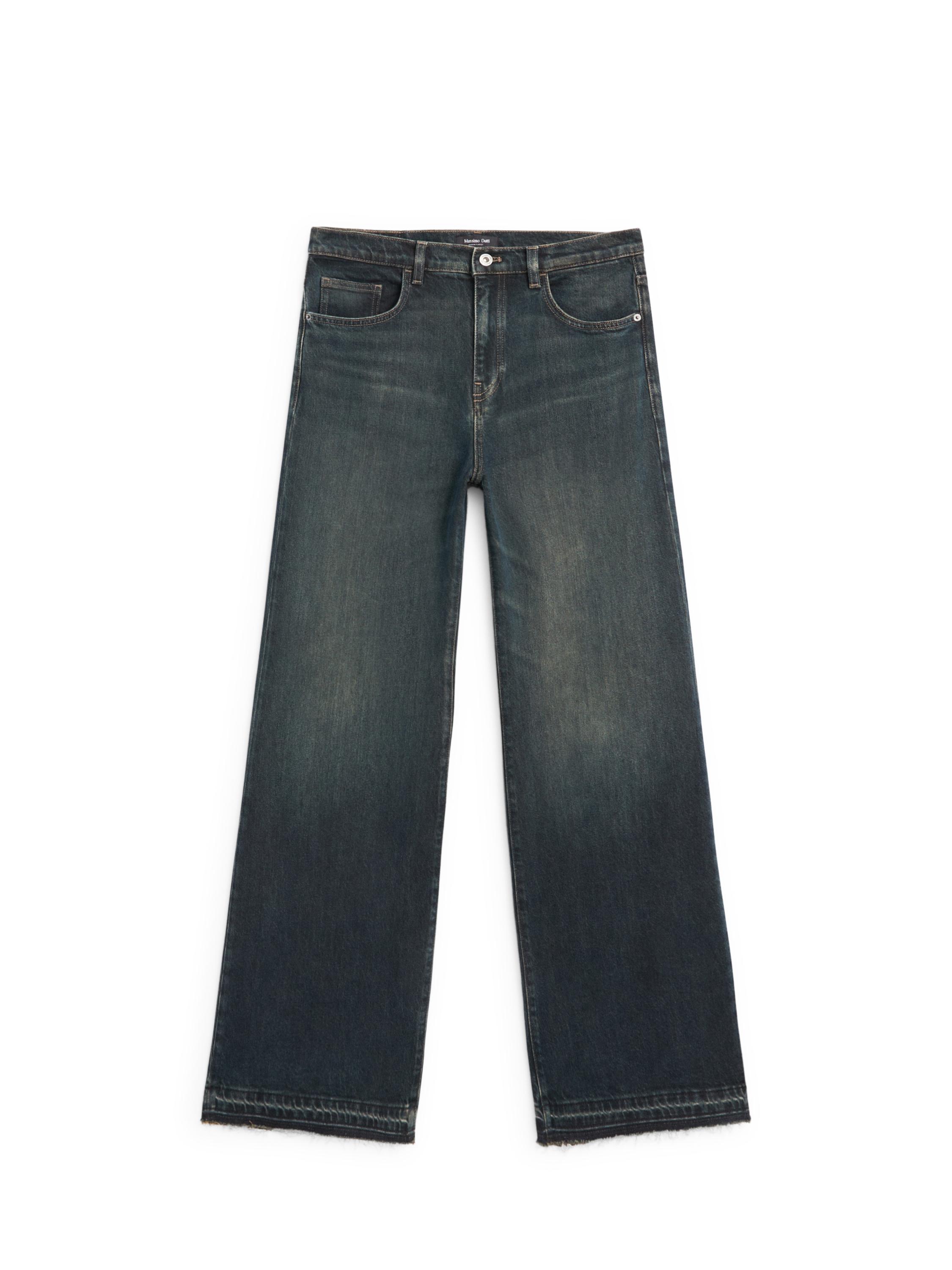 Mid-rise bell bottom jeans — Dark blue