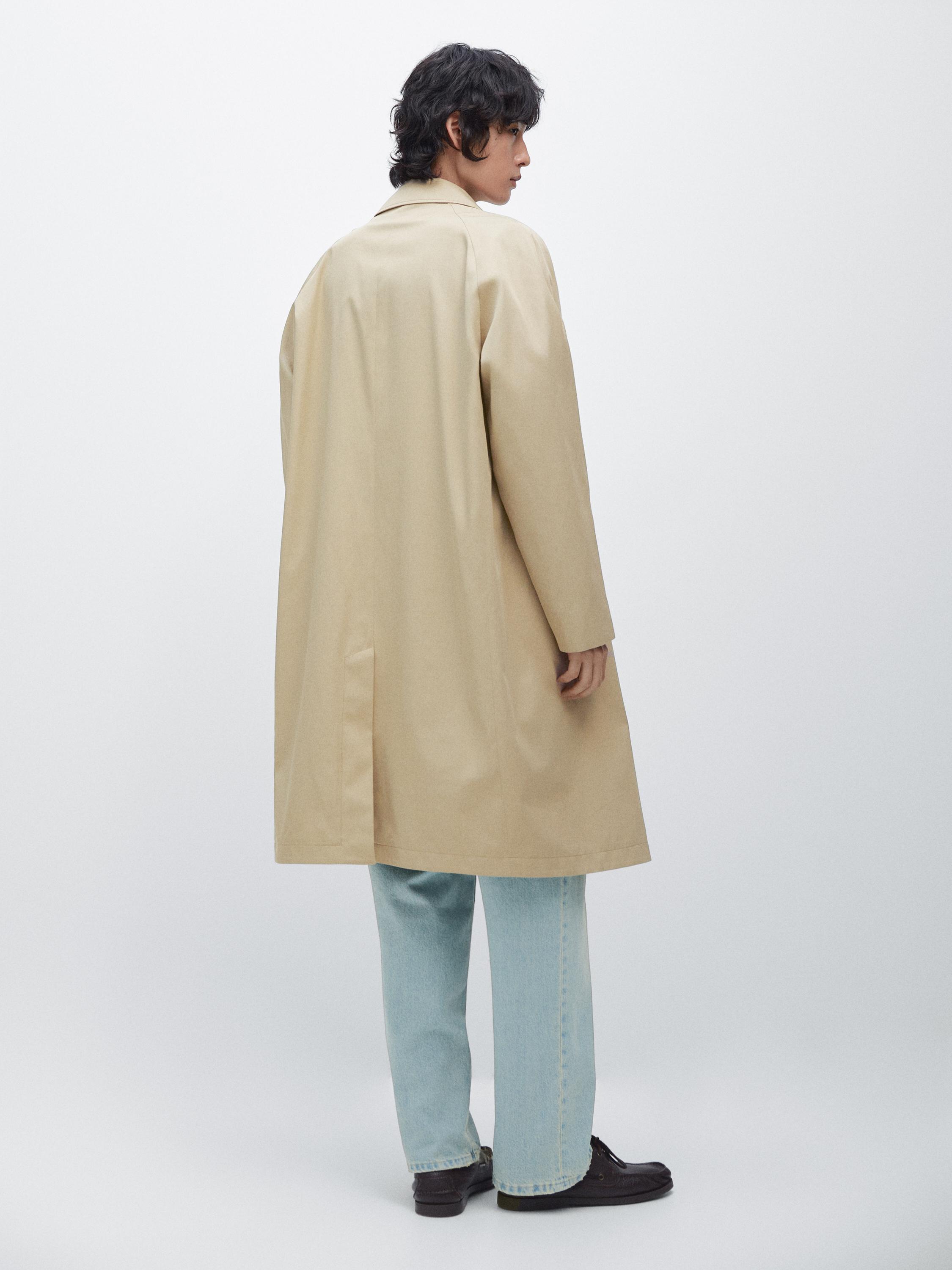 Lightweight cotton trench coat — BEIGE