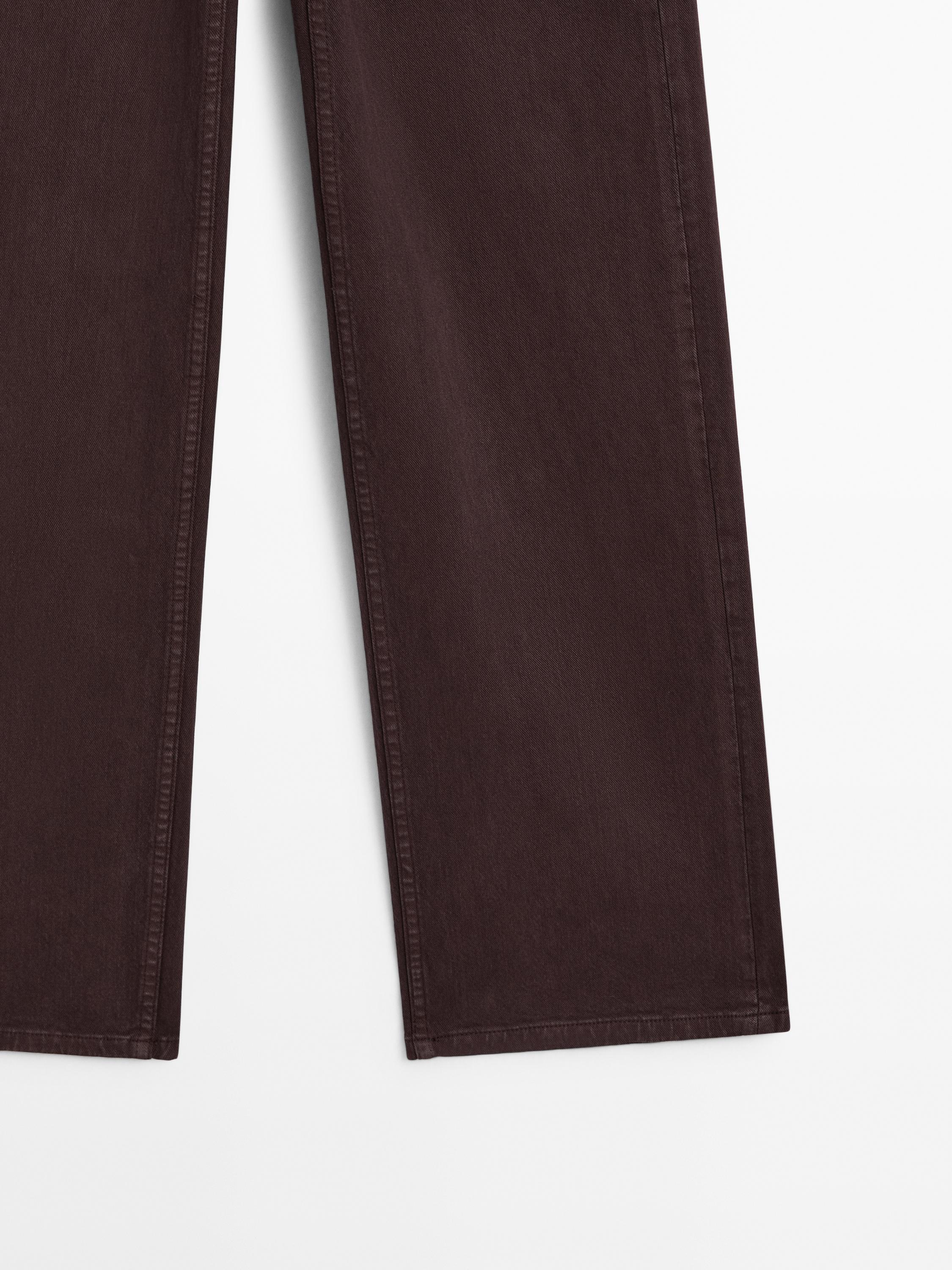 Mid-rise straight-leg jeans