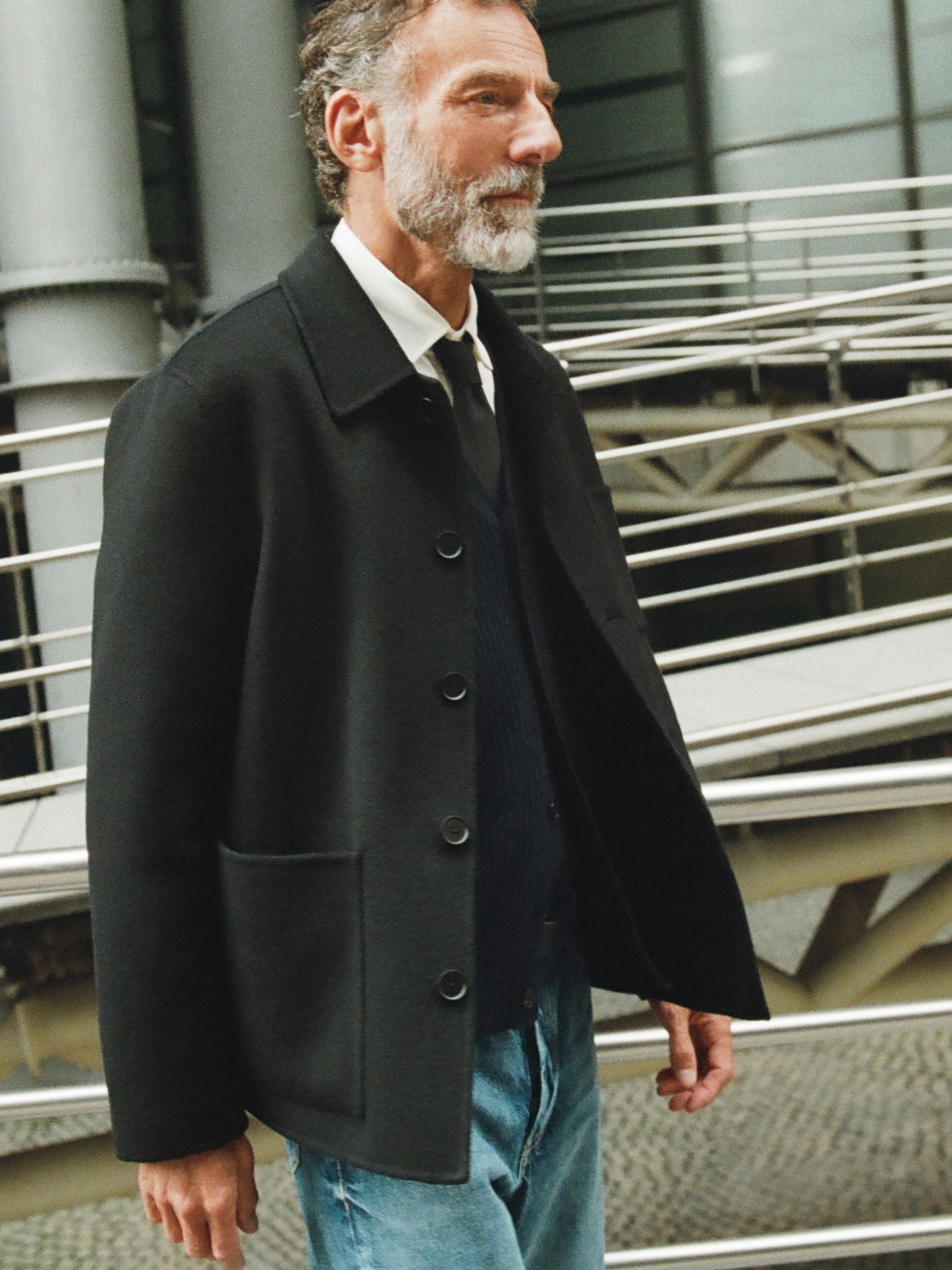 Wool overshirt with double pockets