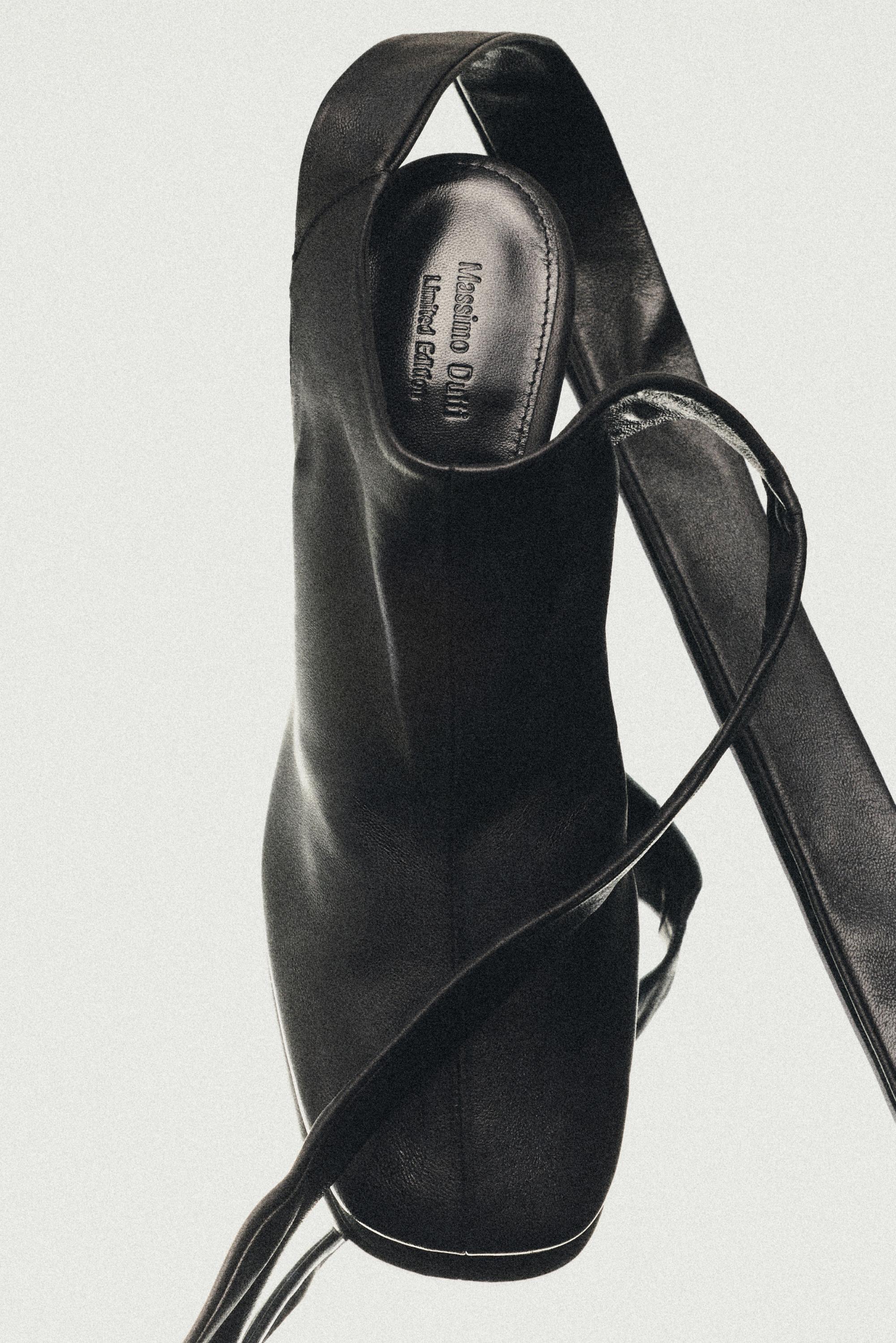 Massimo Dutti アンクルストラップ パンプス ブラック Laced heel shoe - LIMITED EDITION · Black · Heelâ Shoes | Massimo