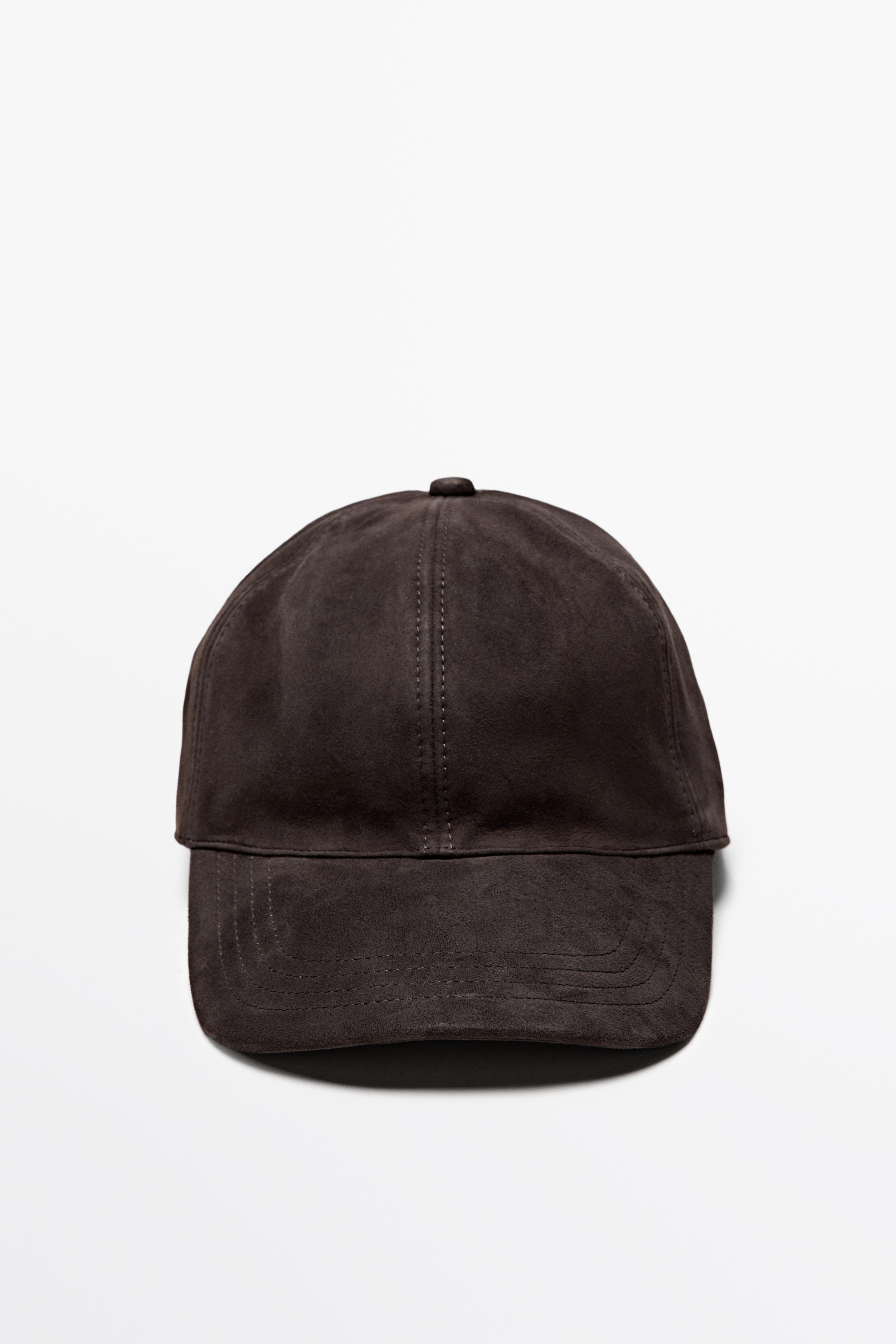 Massimo Dutti Süet deri şapka görsel 5