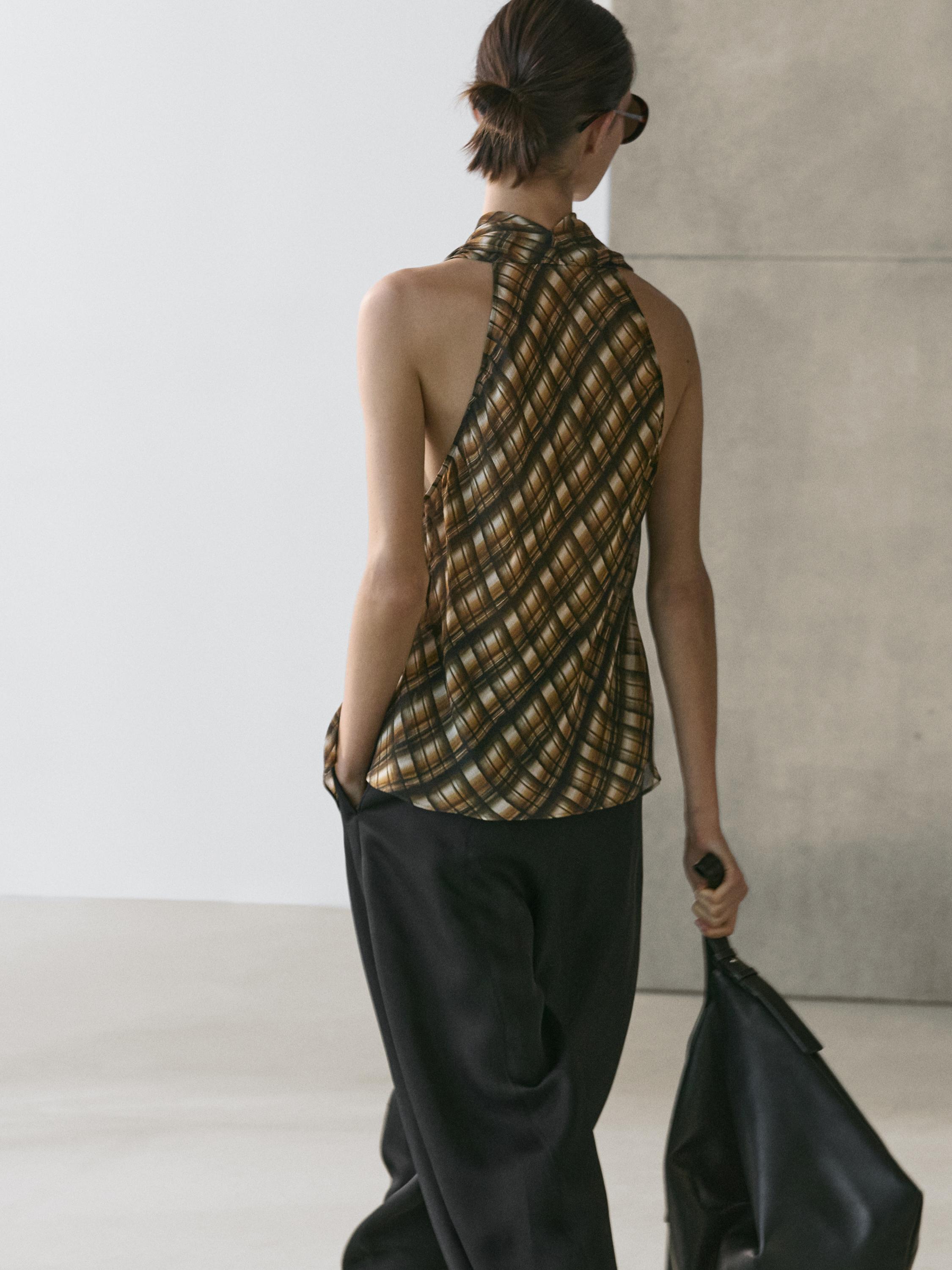 Flowing draped top — MUSTARD YELLOW