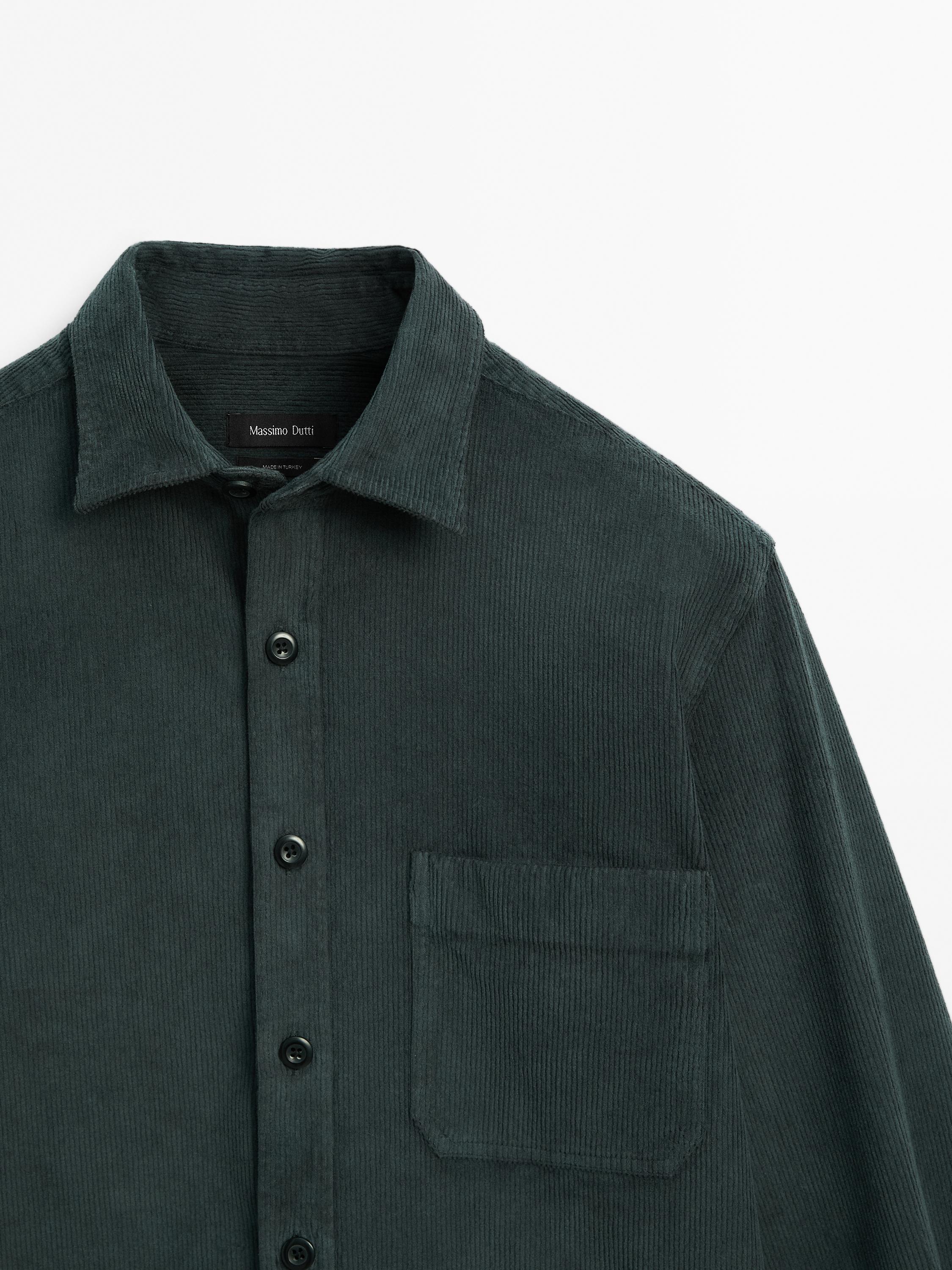 Cotton blend corduroy overshirt