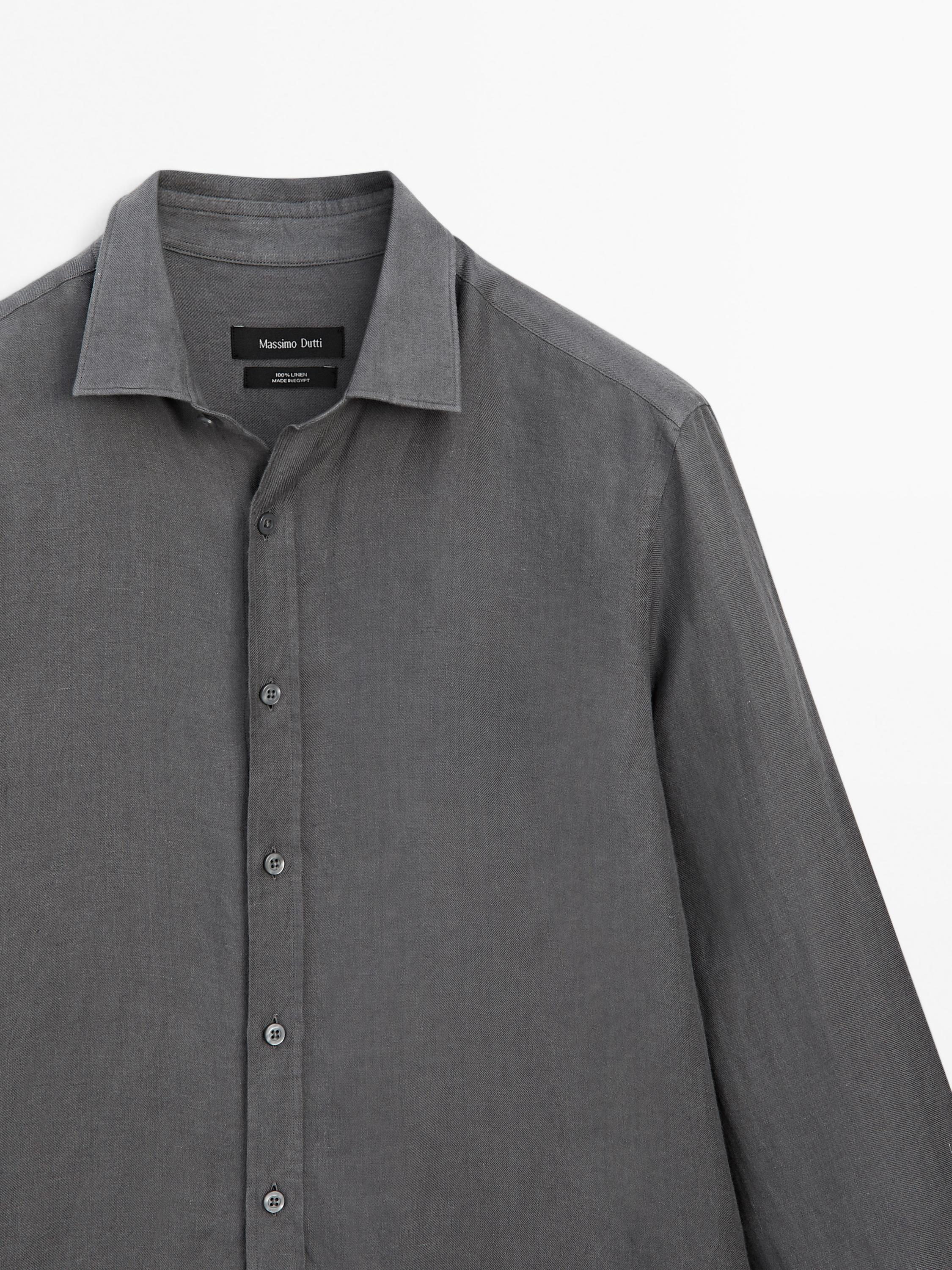 100% linen regular fit shirt