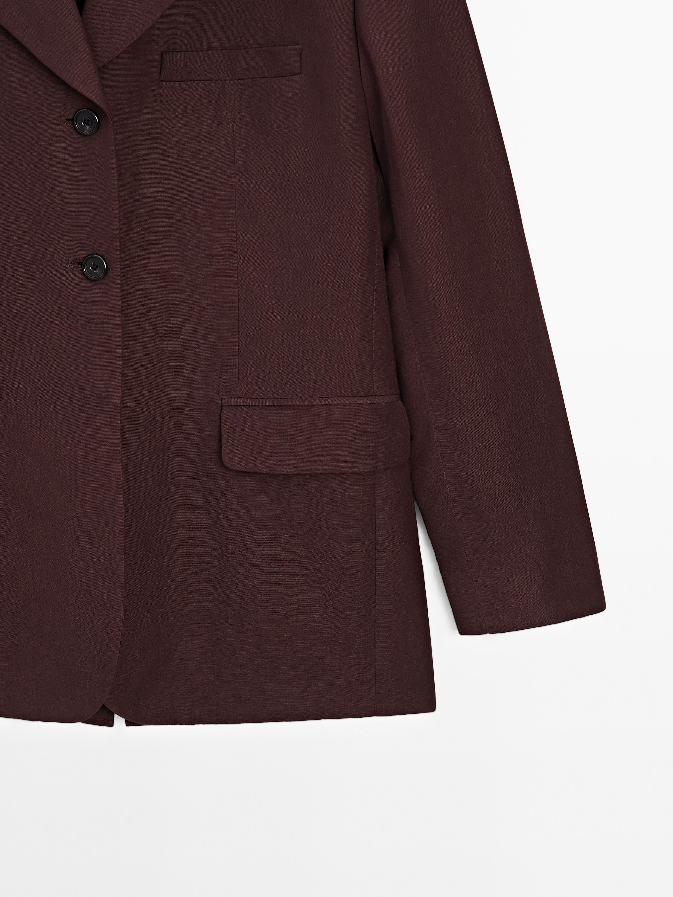 Flowing linen blend blazer