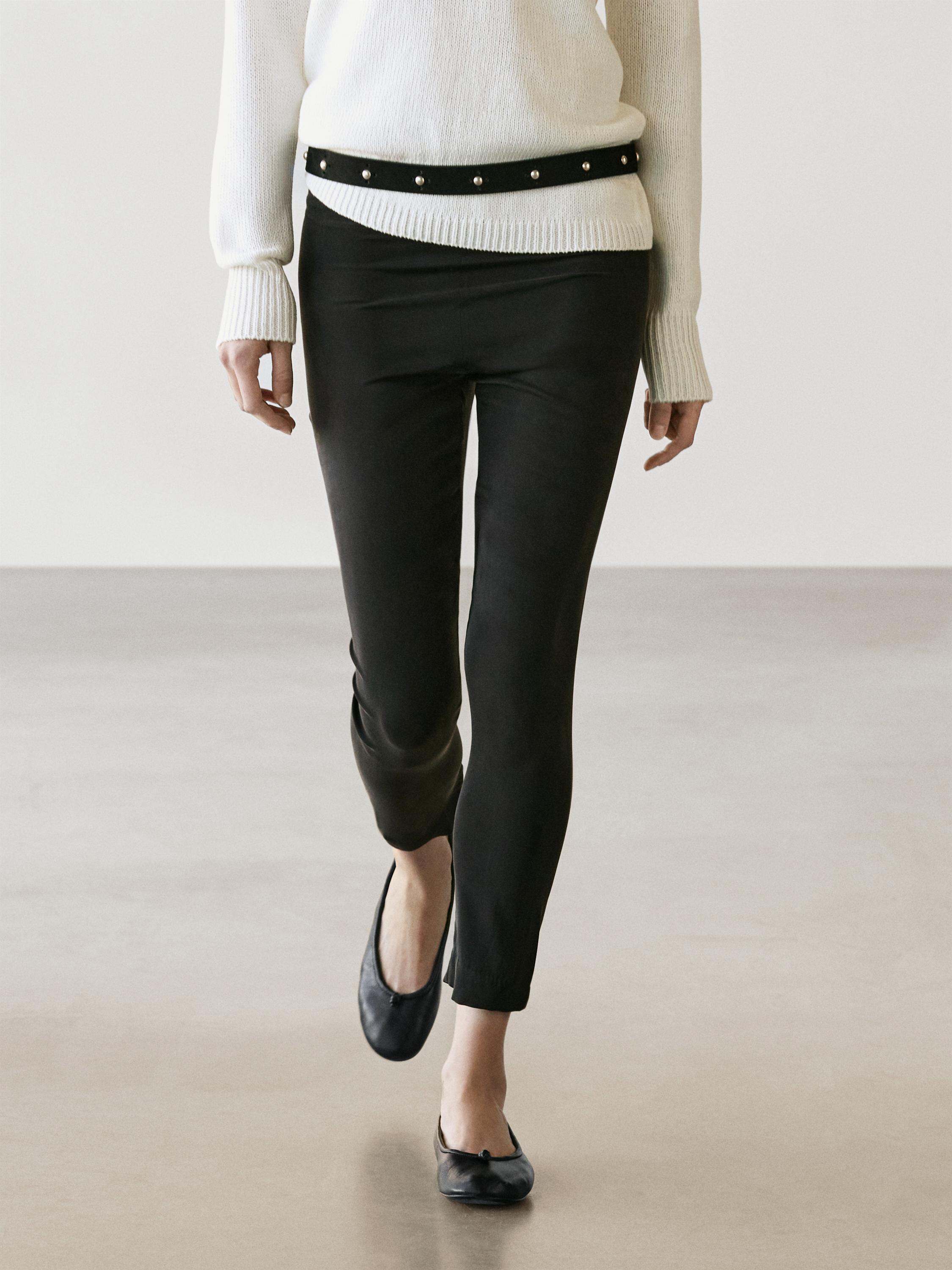 بنطلون ليجنز من الحرير المخلوط