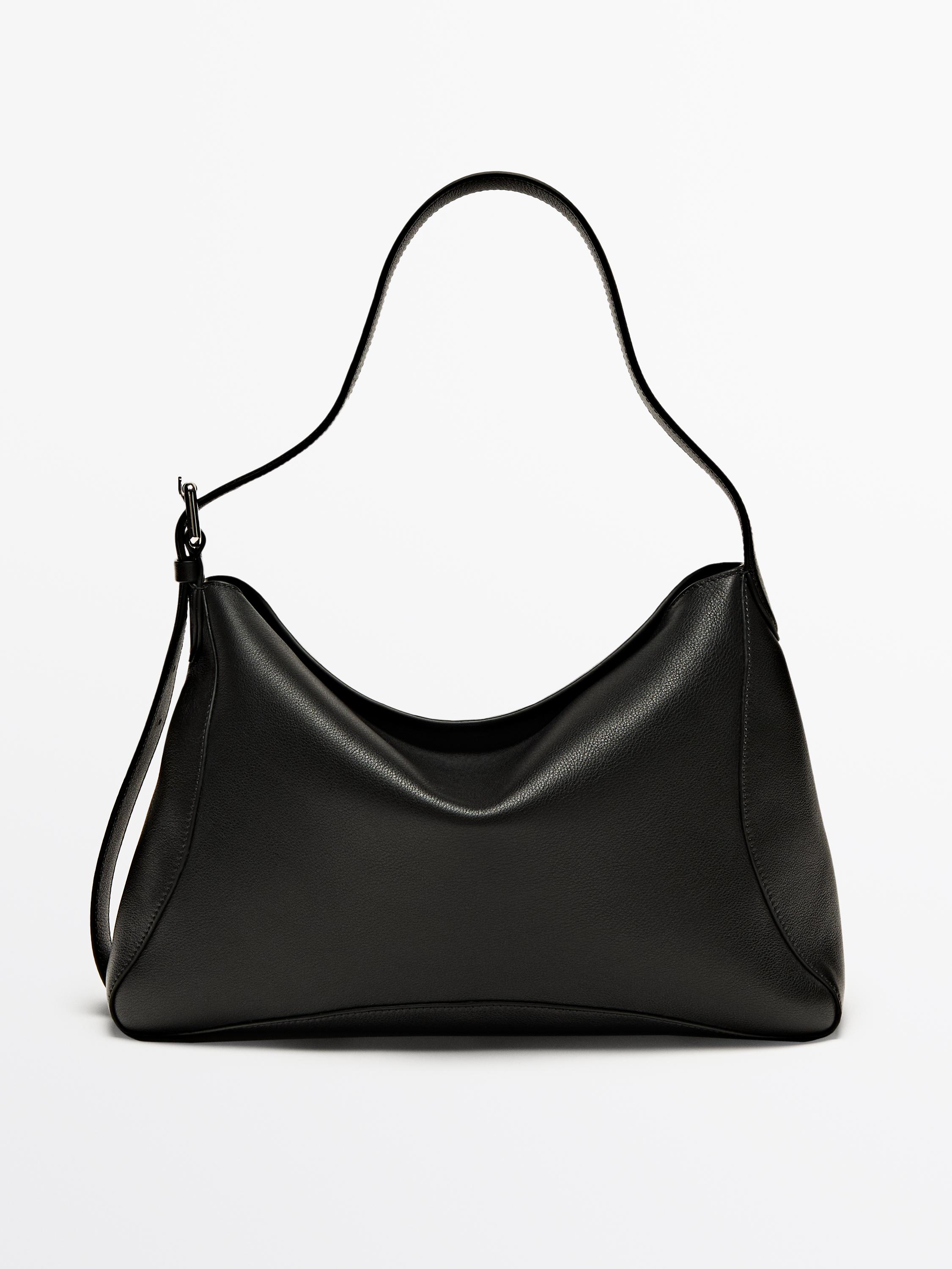 Nappa leather bag · Black, Brown · Accessories Massimo Dutti