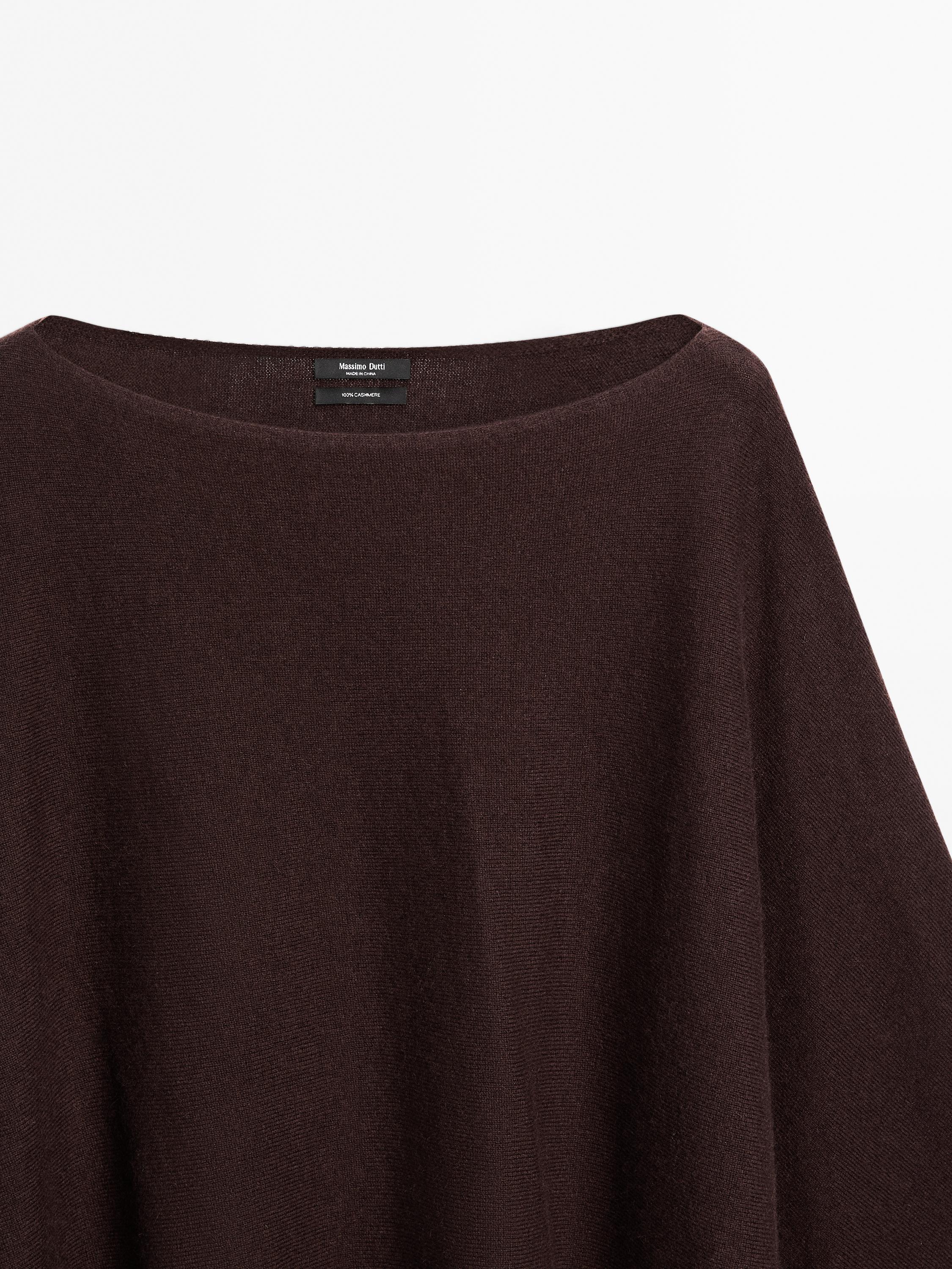 Kurzes Strickcape aus 100 % Kaschmir