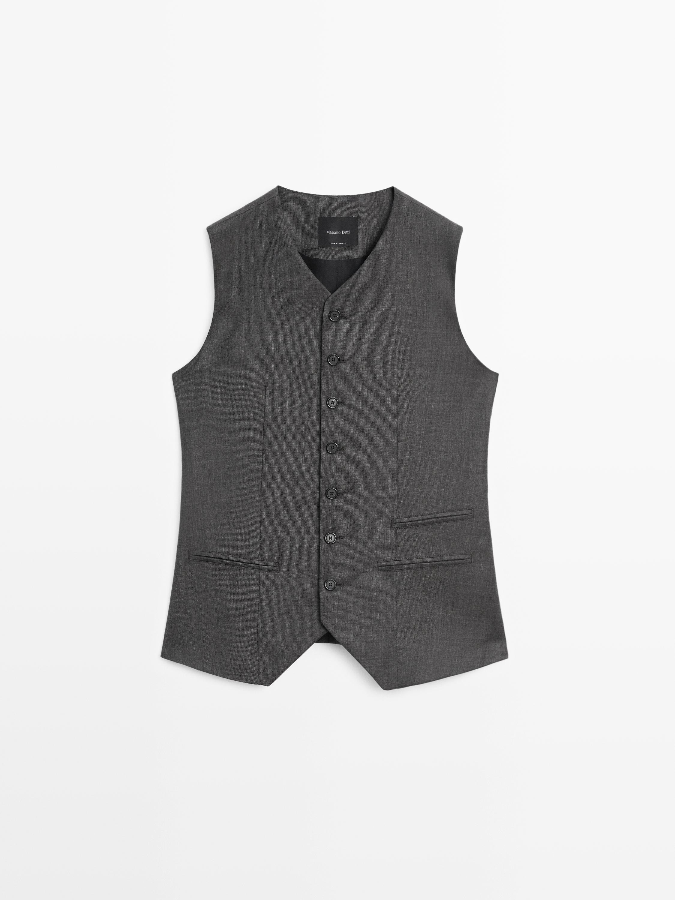 100% wool suit waistcoat