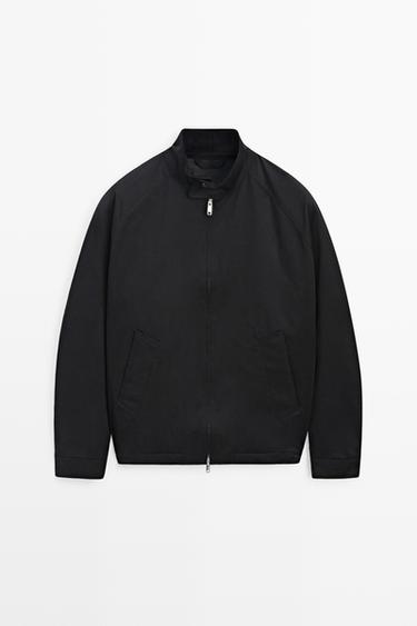 Bomber jacket with collar detail — DARK NAVY 2