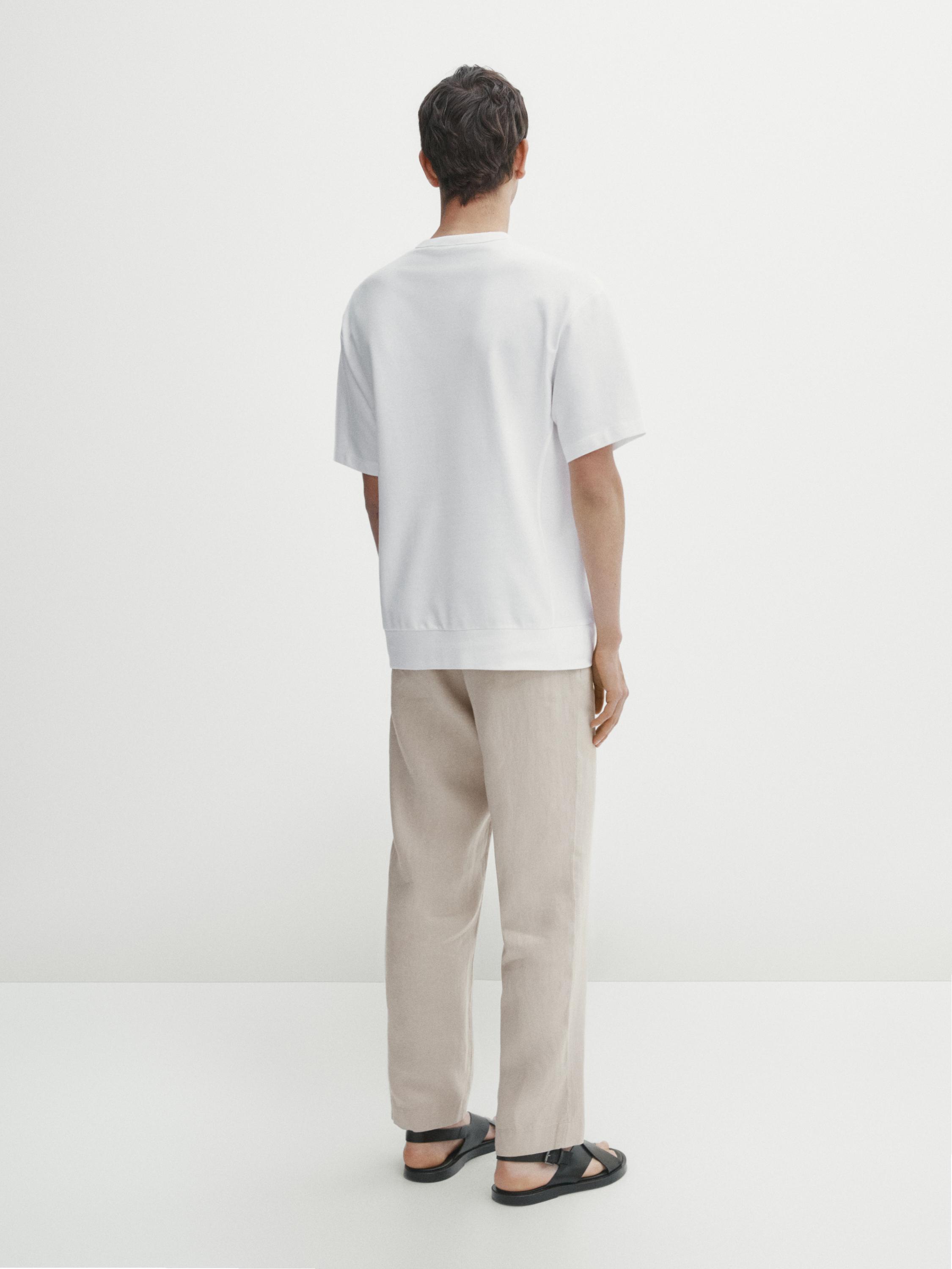 Sweat à manches courtes en coton mélangé