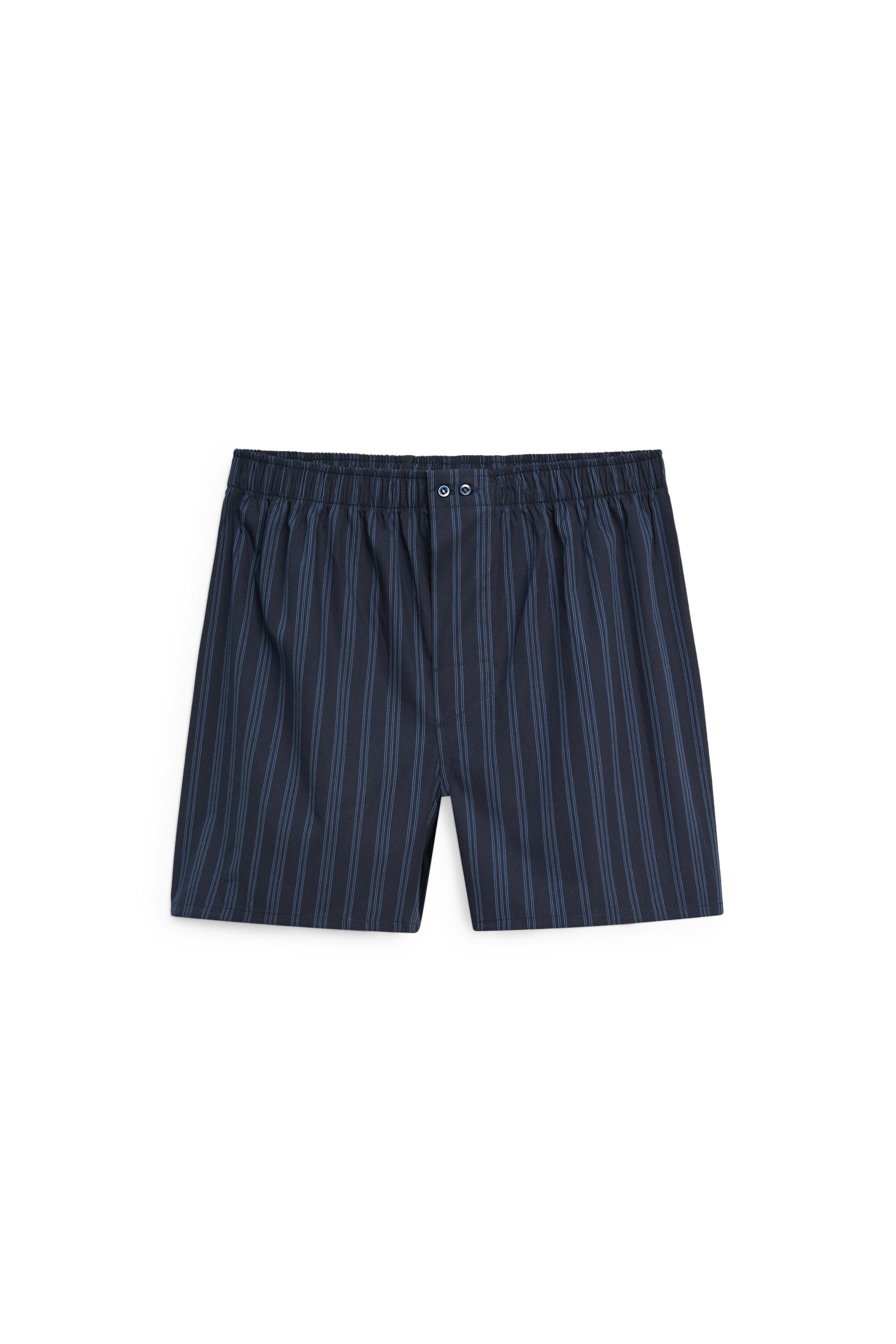 100% cotton striped boxers — NAVY BLUE