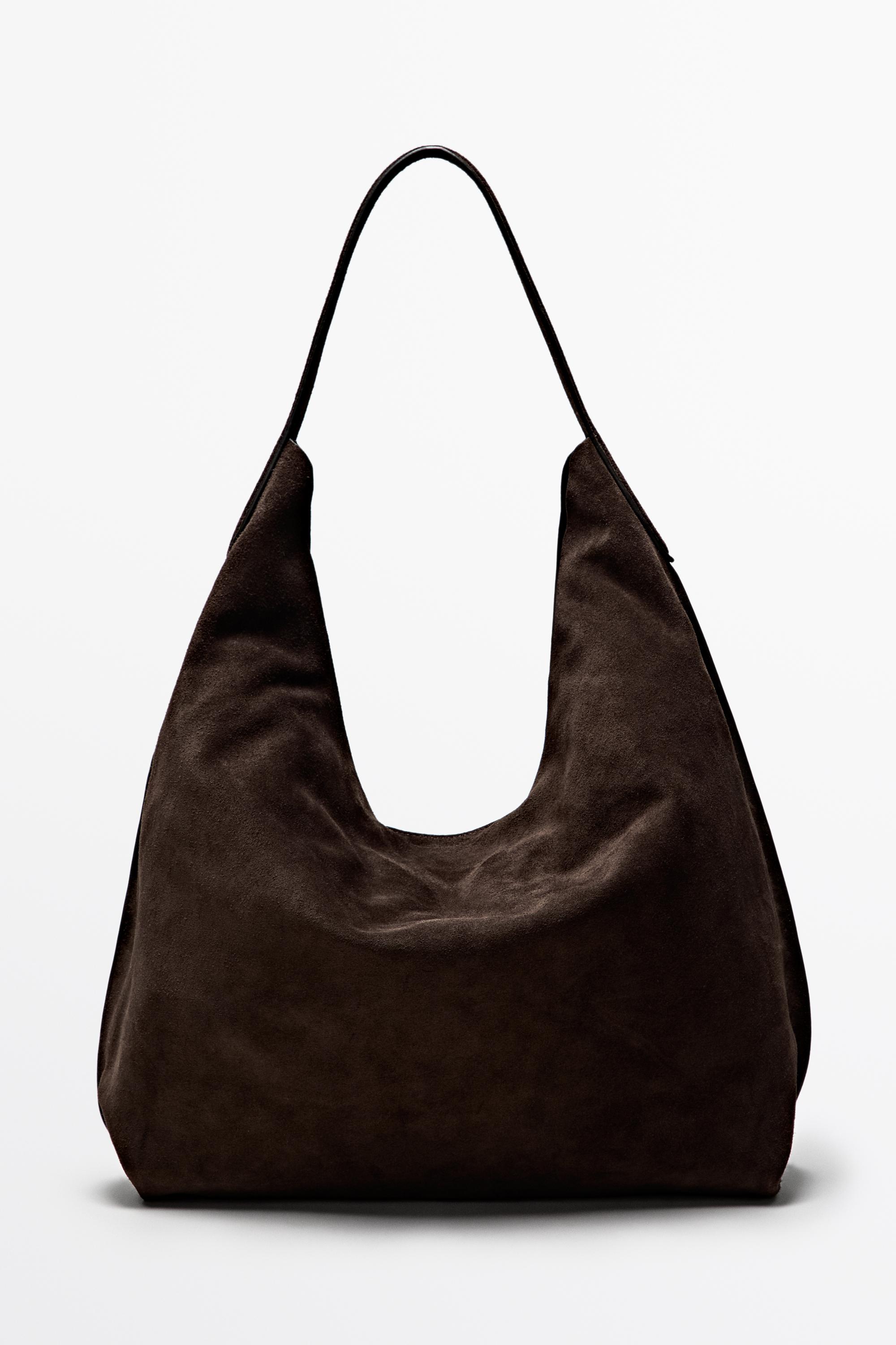 Bolso maxi de hombro piel serraje