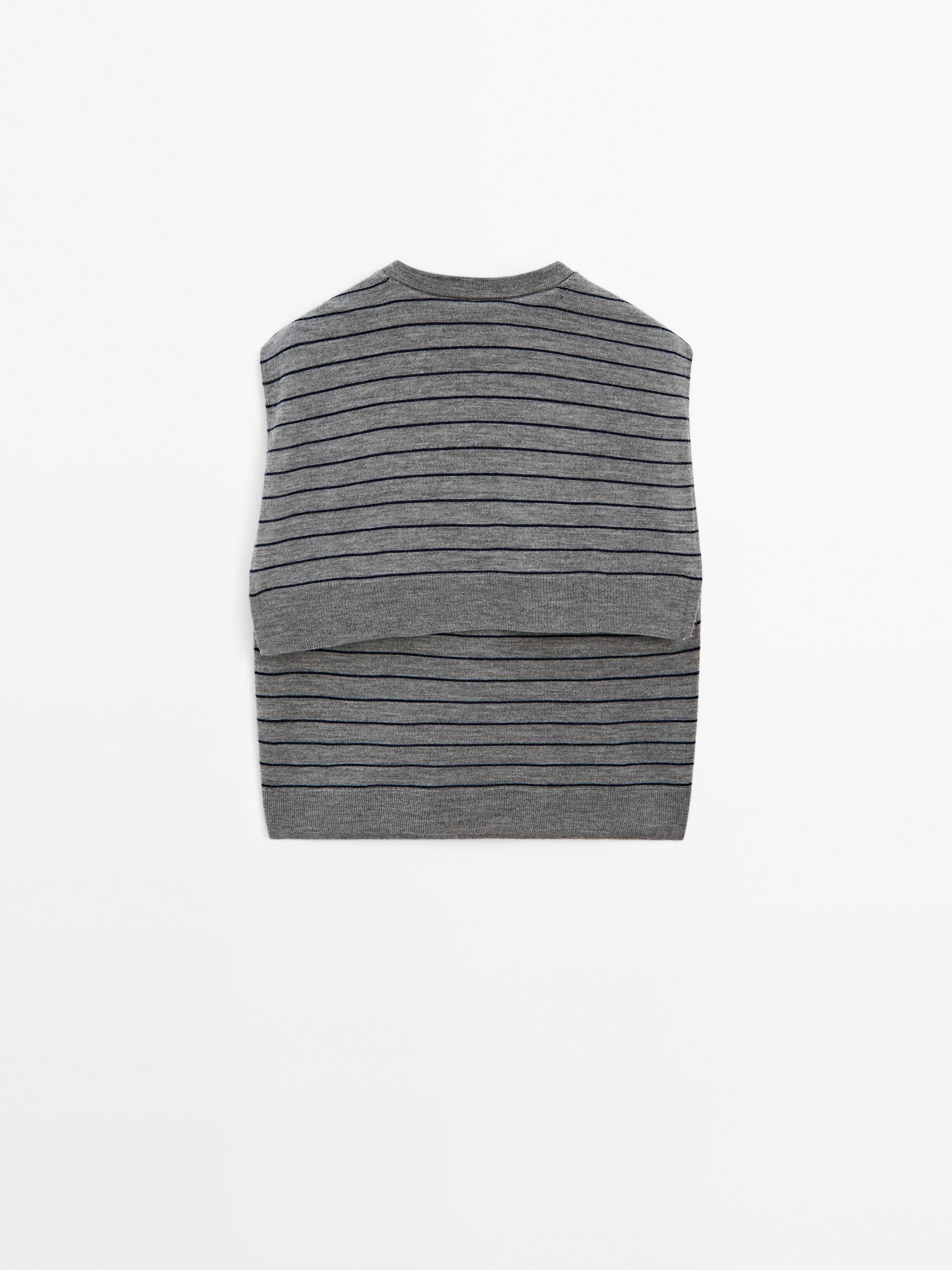 100% wool vest with sweater