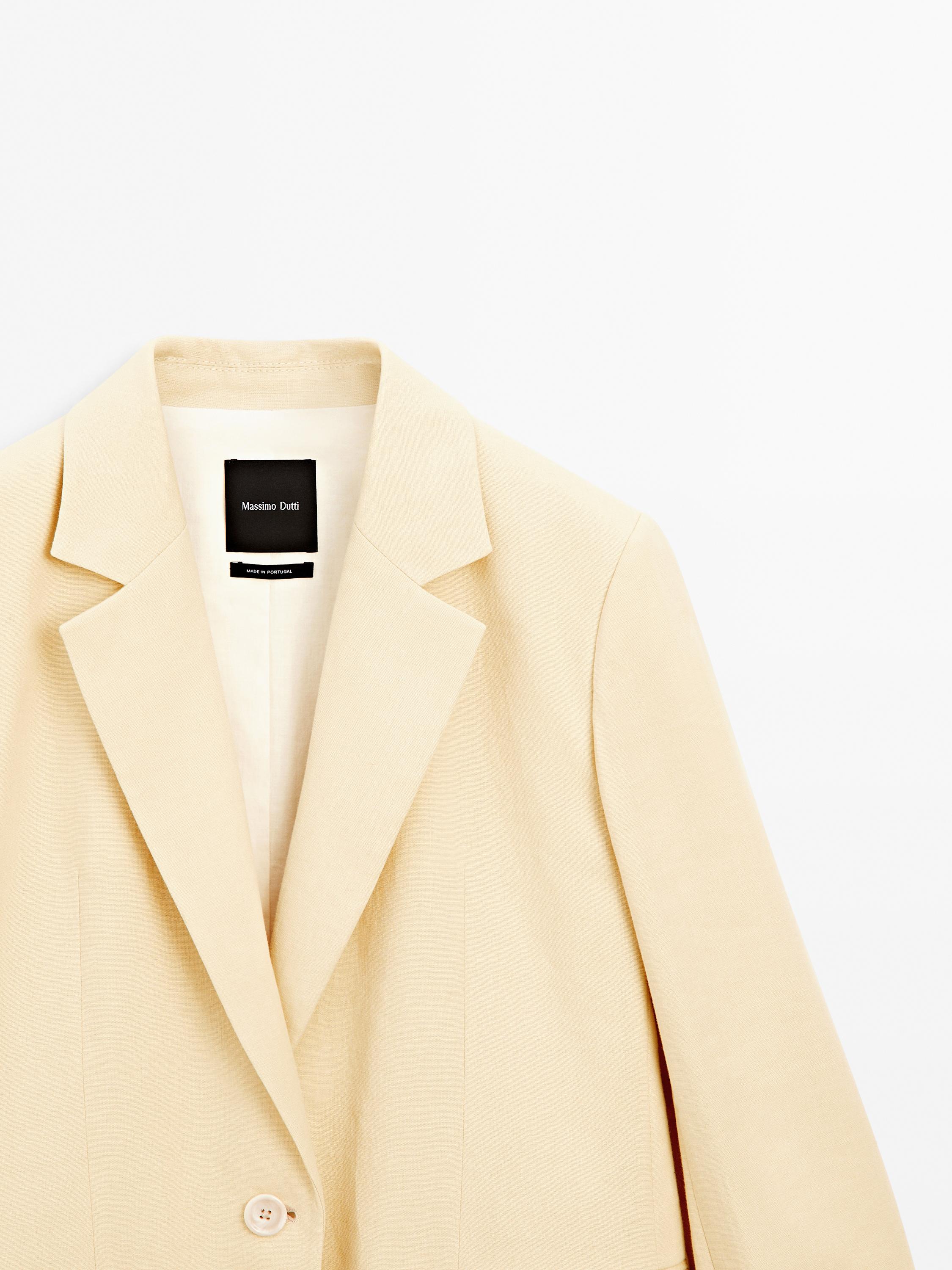 Blazer aus Leinenmischgewebe