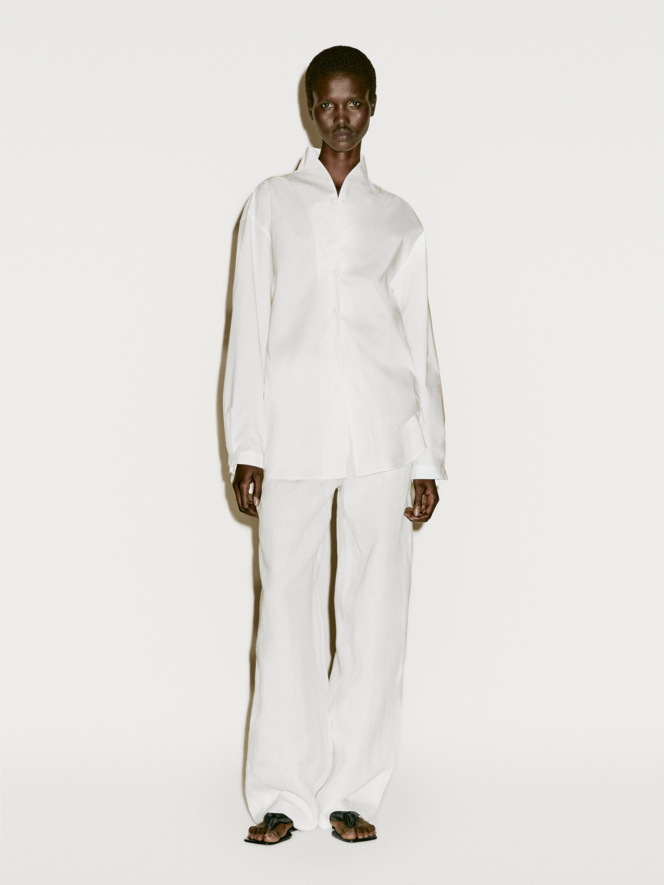 Straight-leg flowing trousers with dart detail - Limited Edition