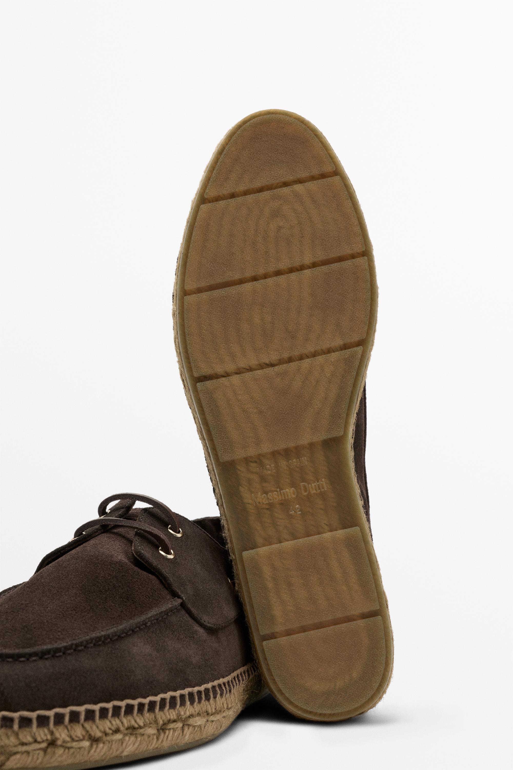 Jute sole deck shoes — BROWN