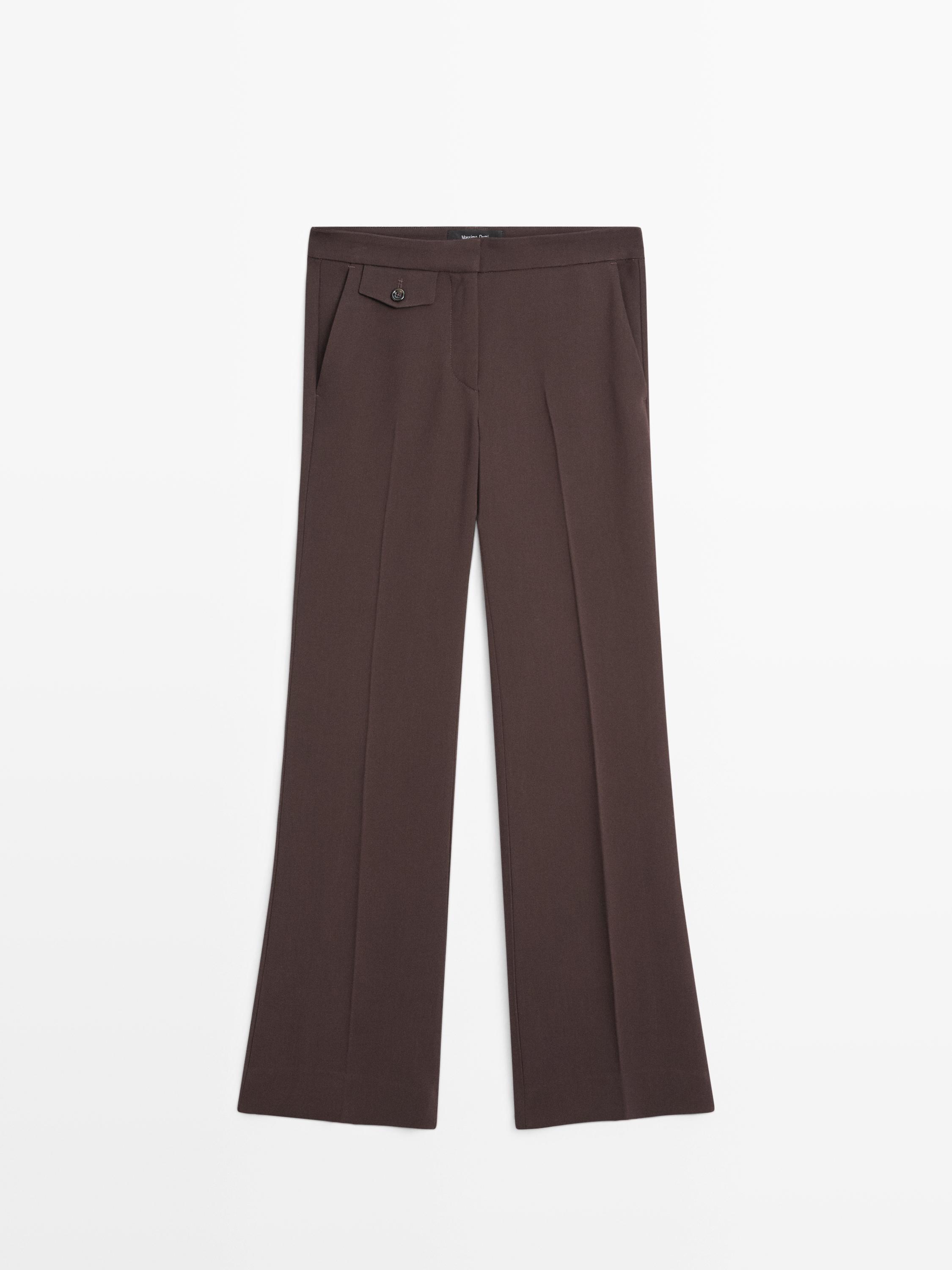 Flared trousers with pocket