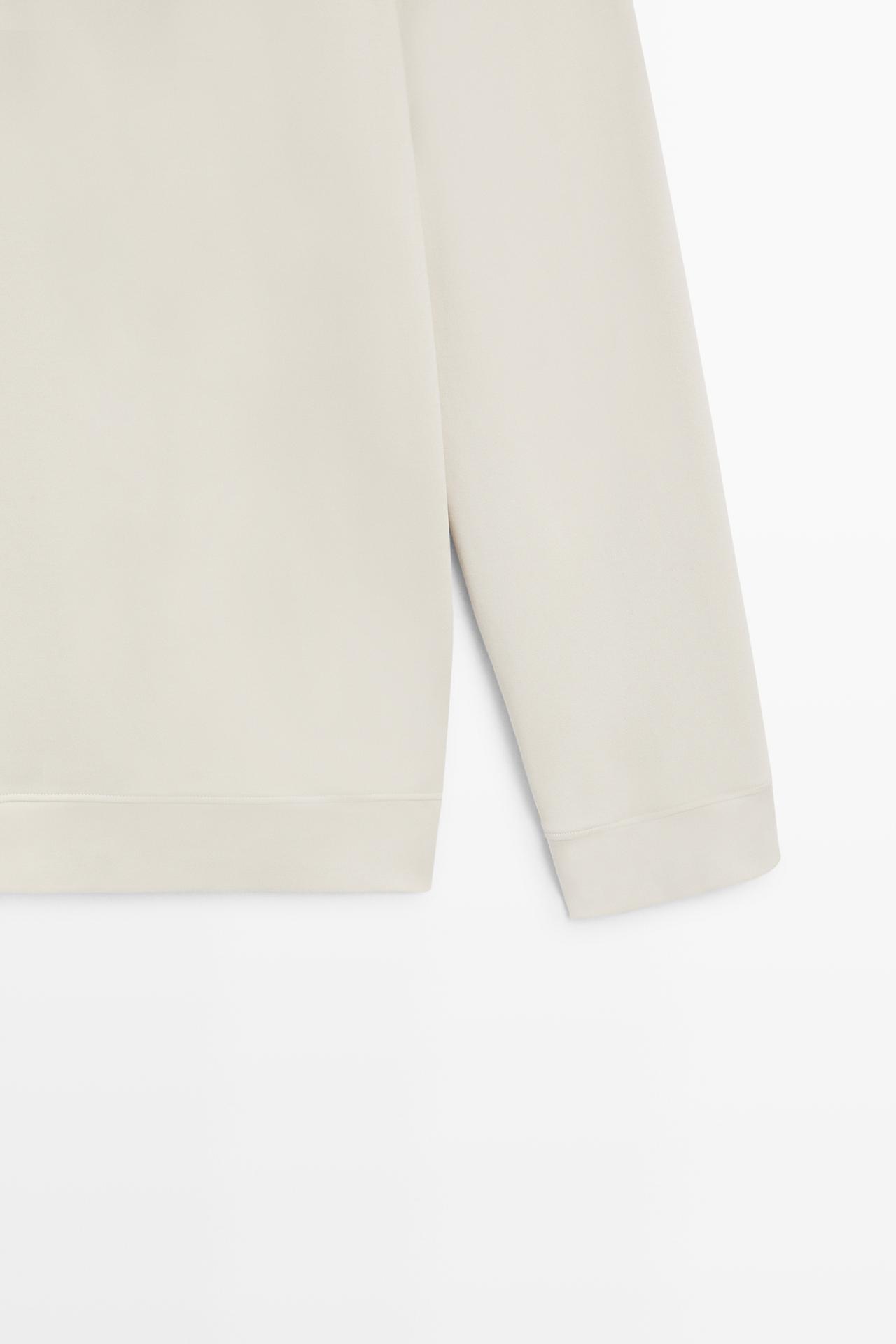Long sleeve zip detail polo — ICE