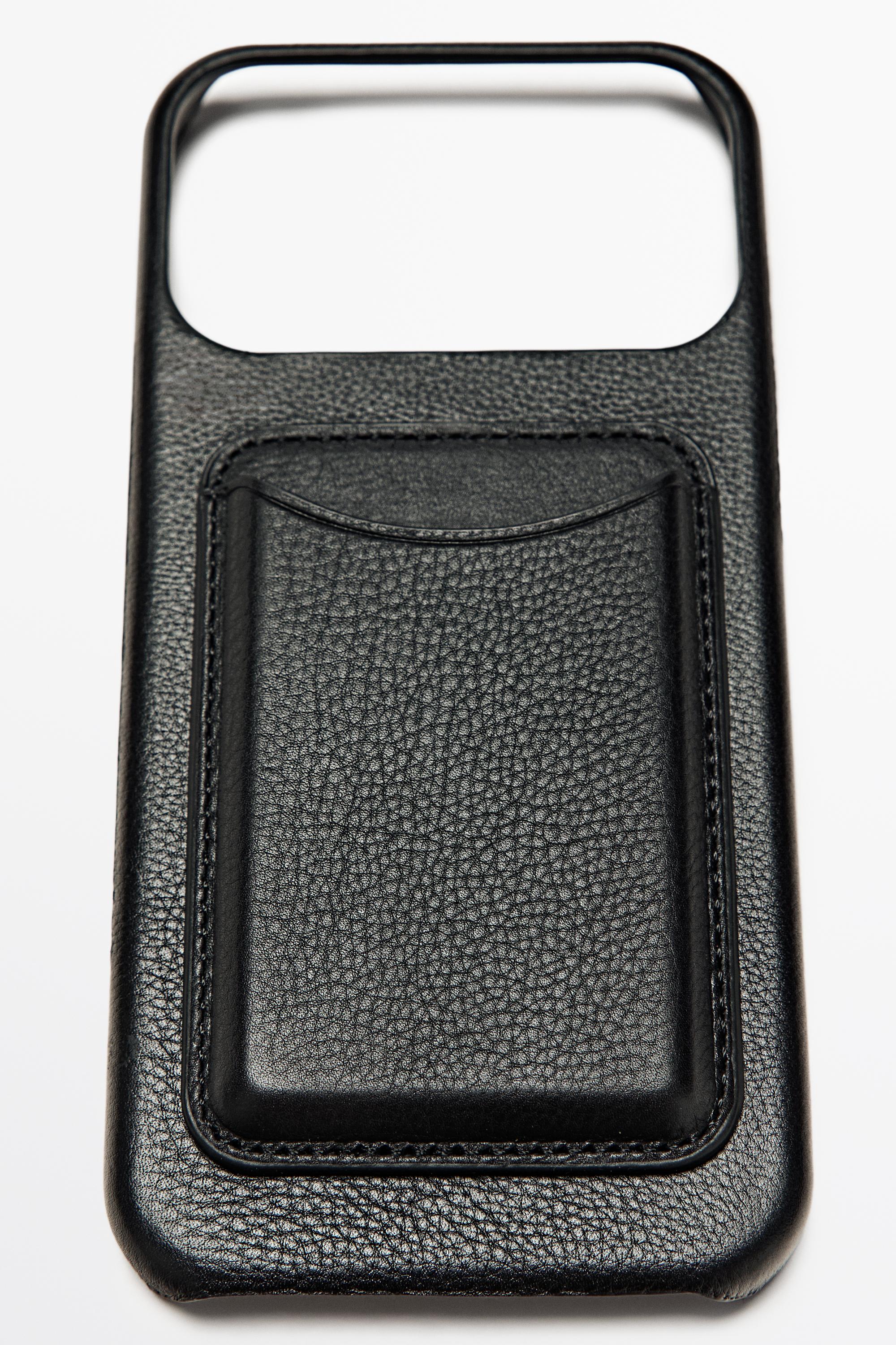 Nappa leather iPhone 17 Pro Max case — BLACK