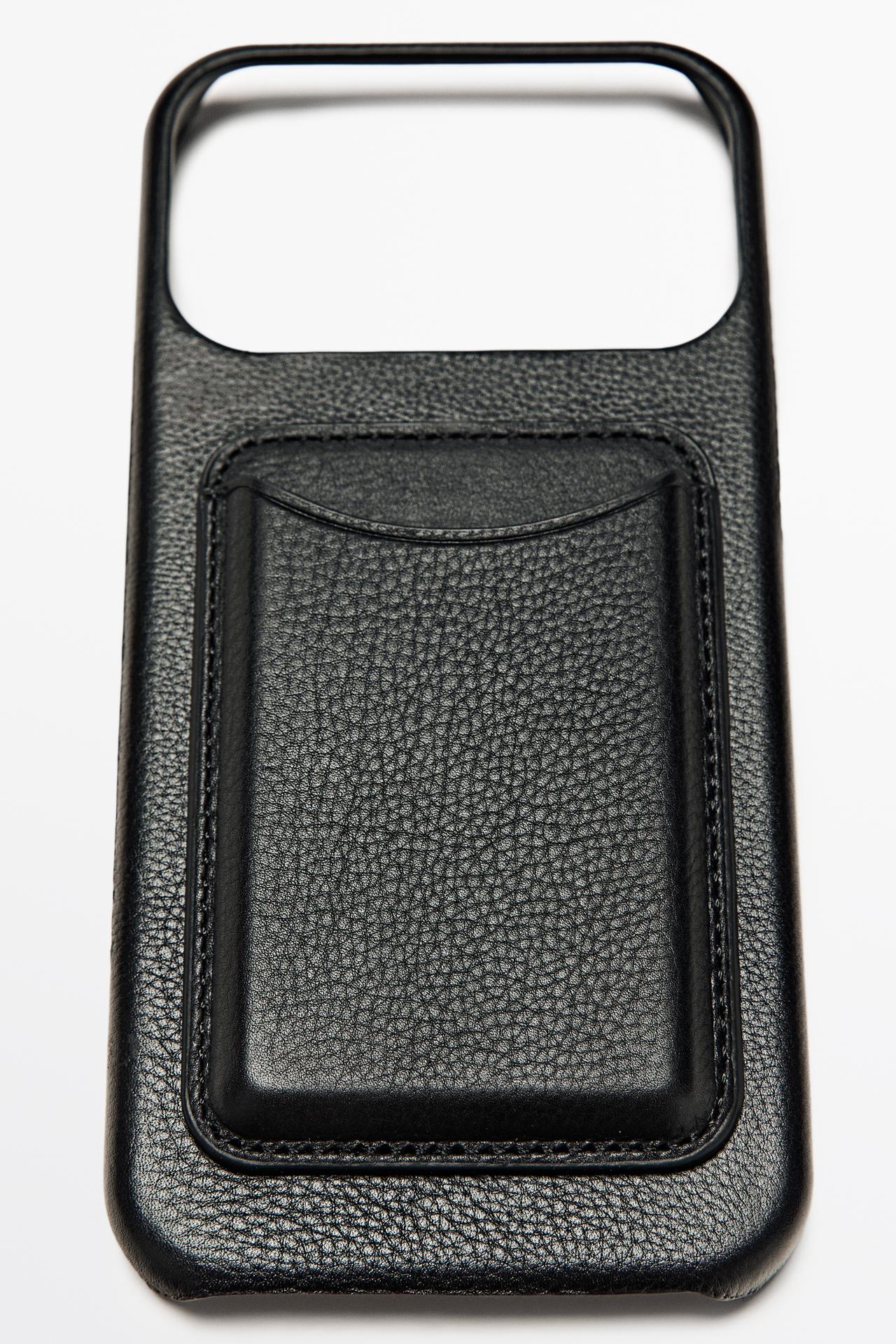 Nappa leather iPhone 17 Pro Max case — BLACK
