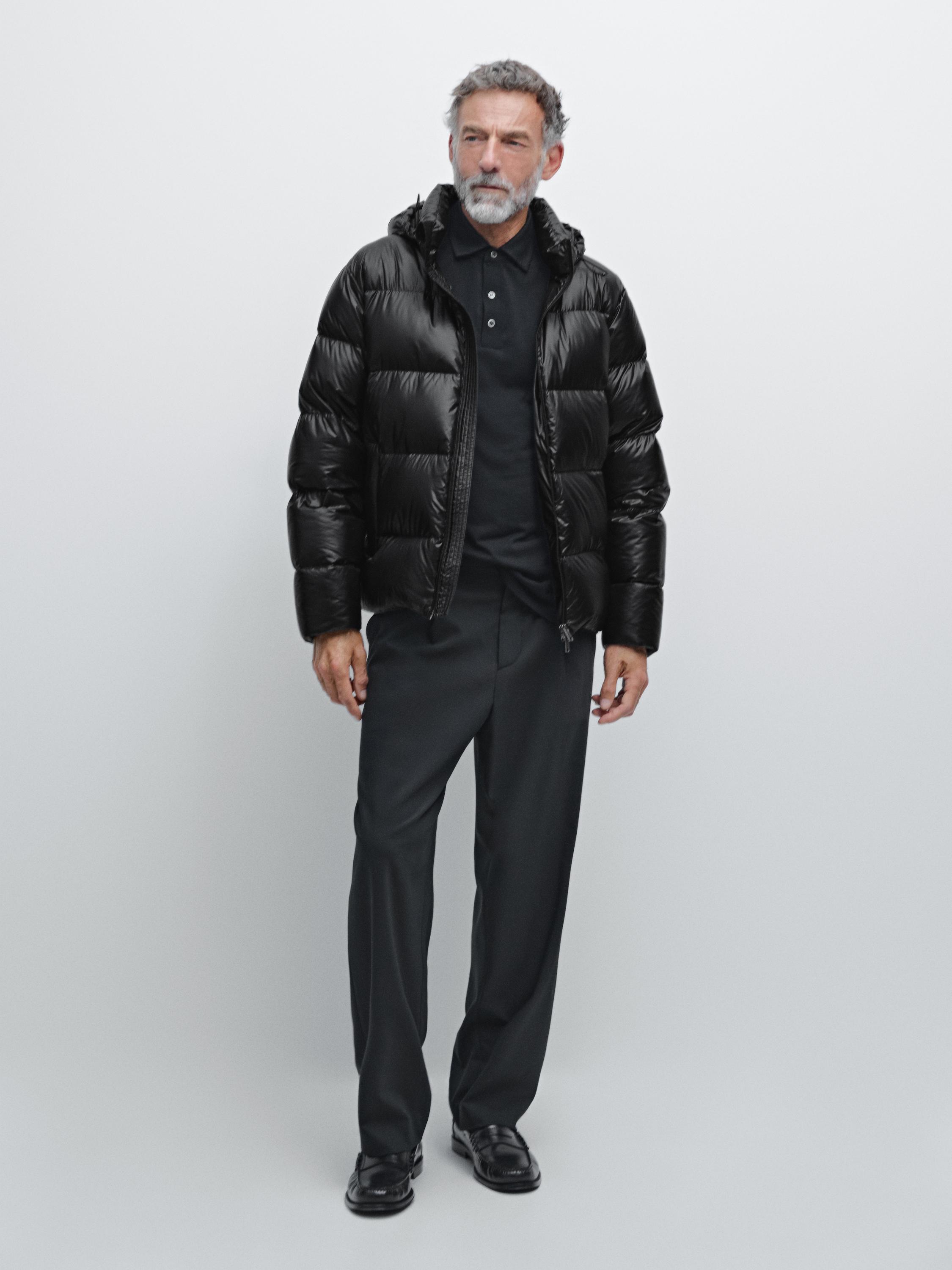 새틴 다운 패딩 재킷