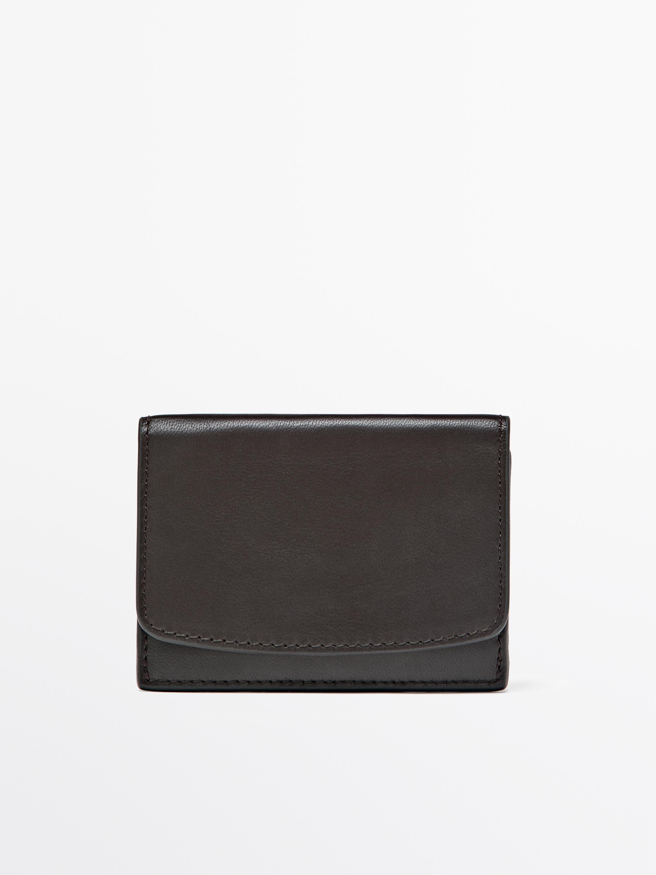 Nappa leather wallet — BROWN