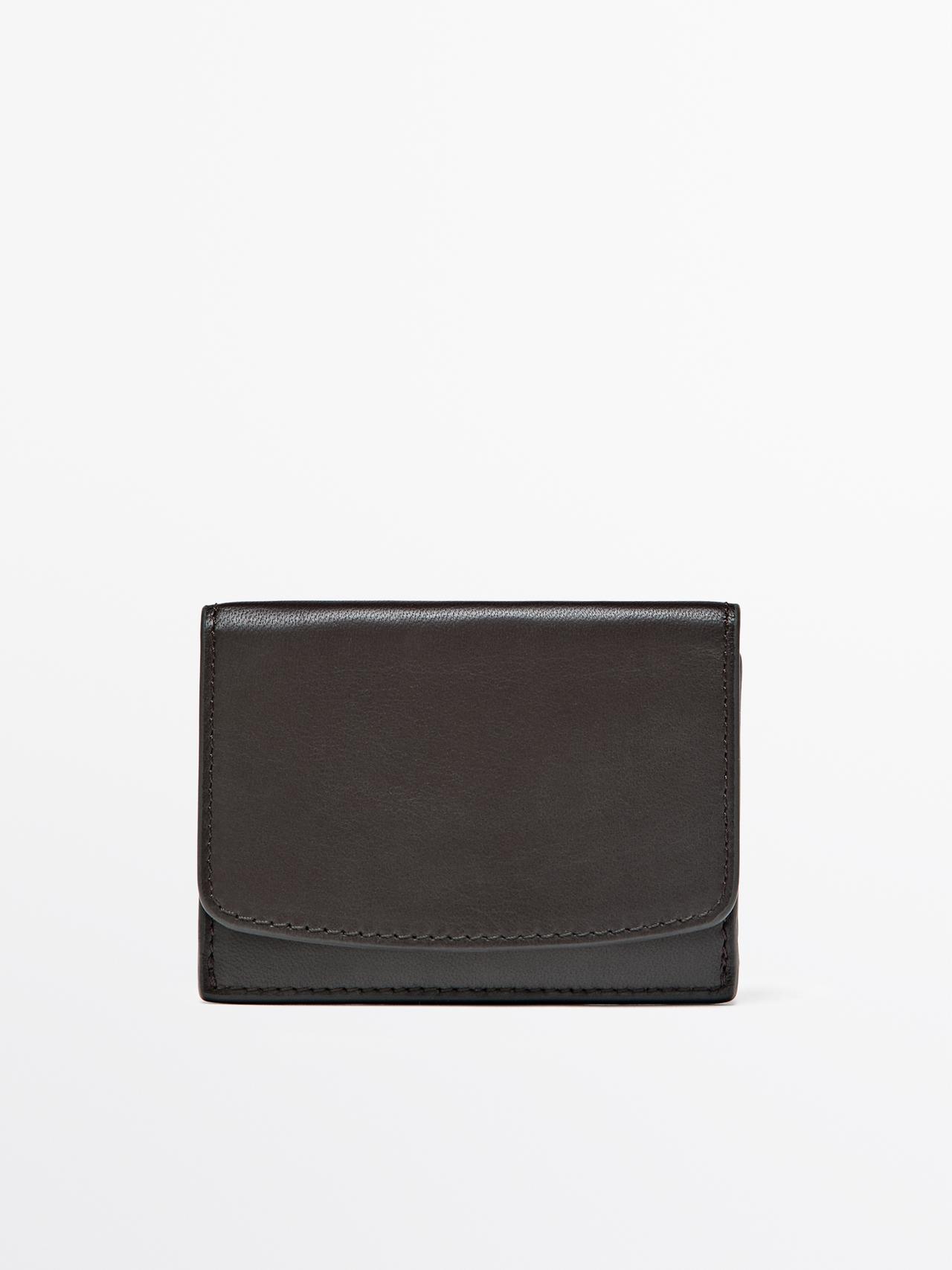 Cartera Piel Napa - Marrón - 01 - Massimo Dutti - Mujer