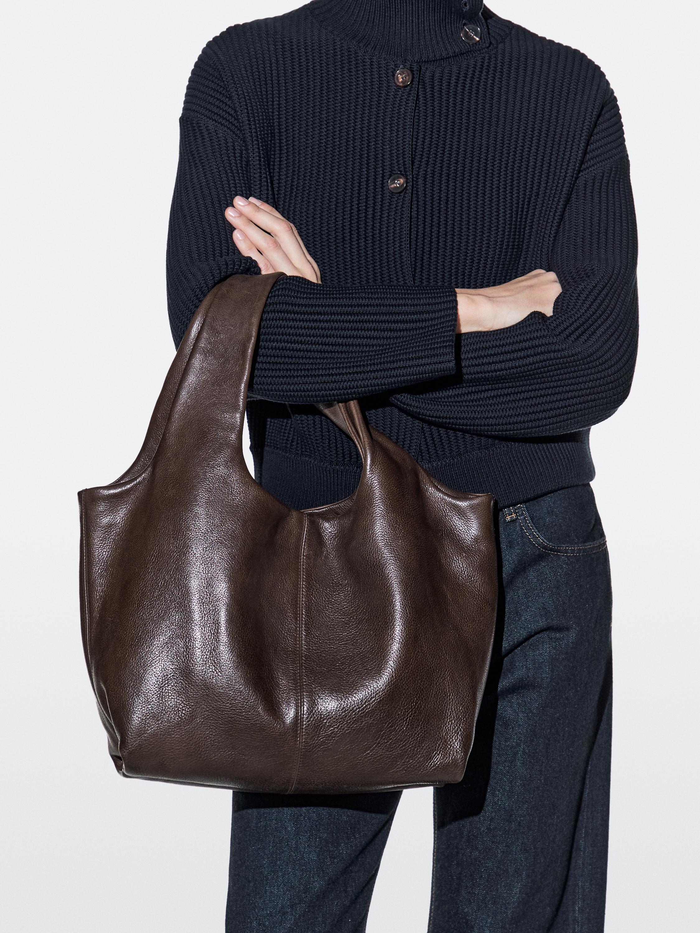 Medium nappa leather bag — BROWN