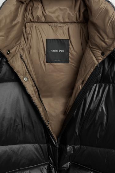 Down jacket with contrast interior — BLACK 9