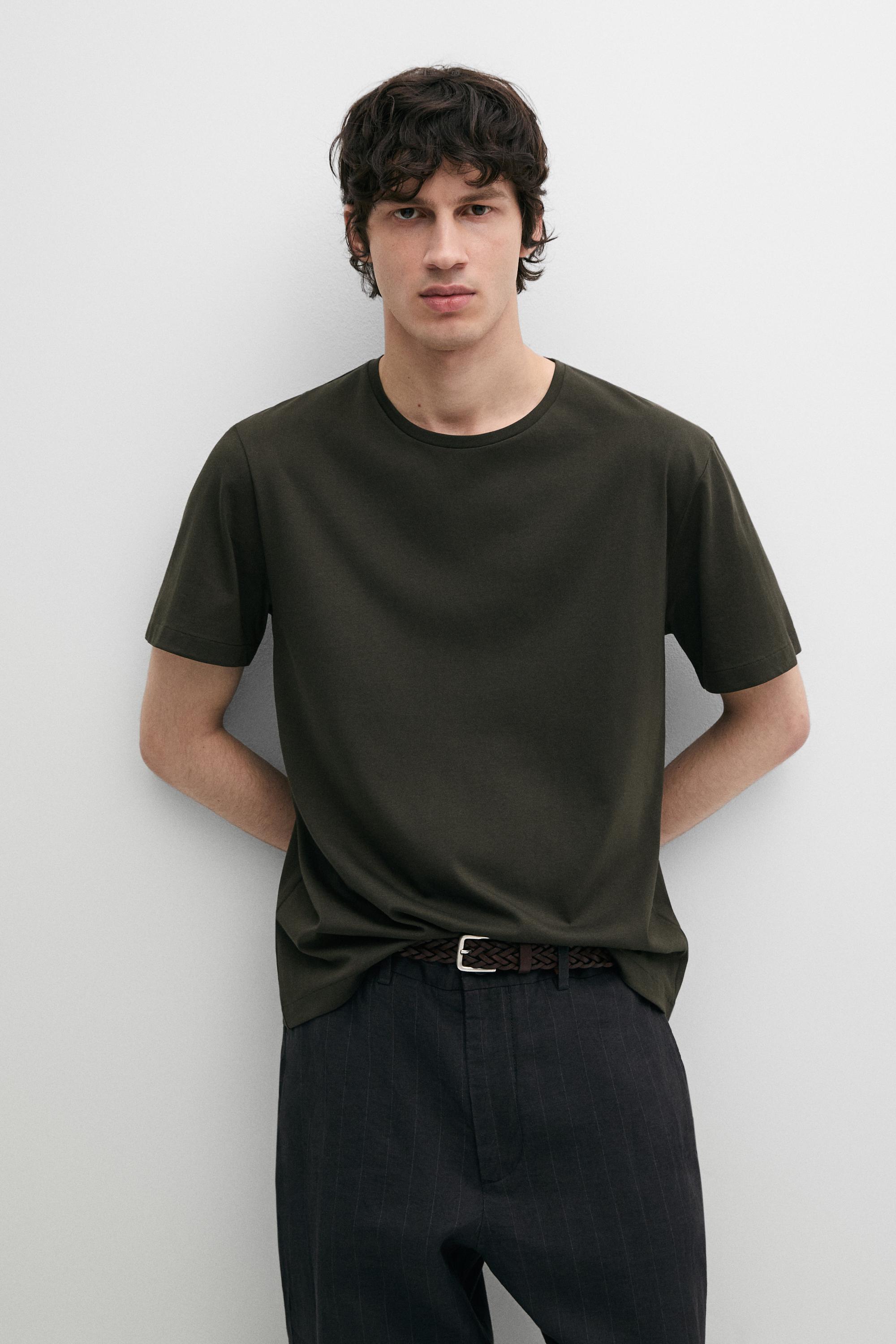 100% cotton short-sleeve T-shirt — DARK GREEN