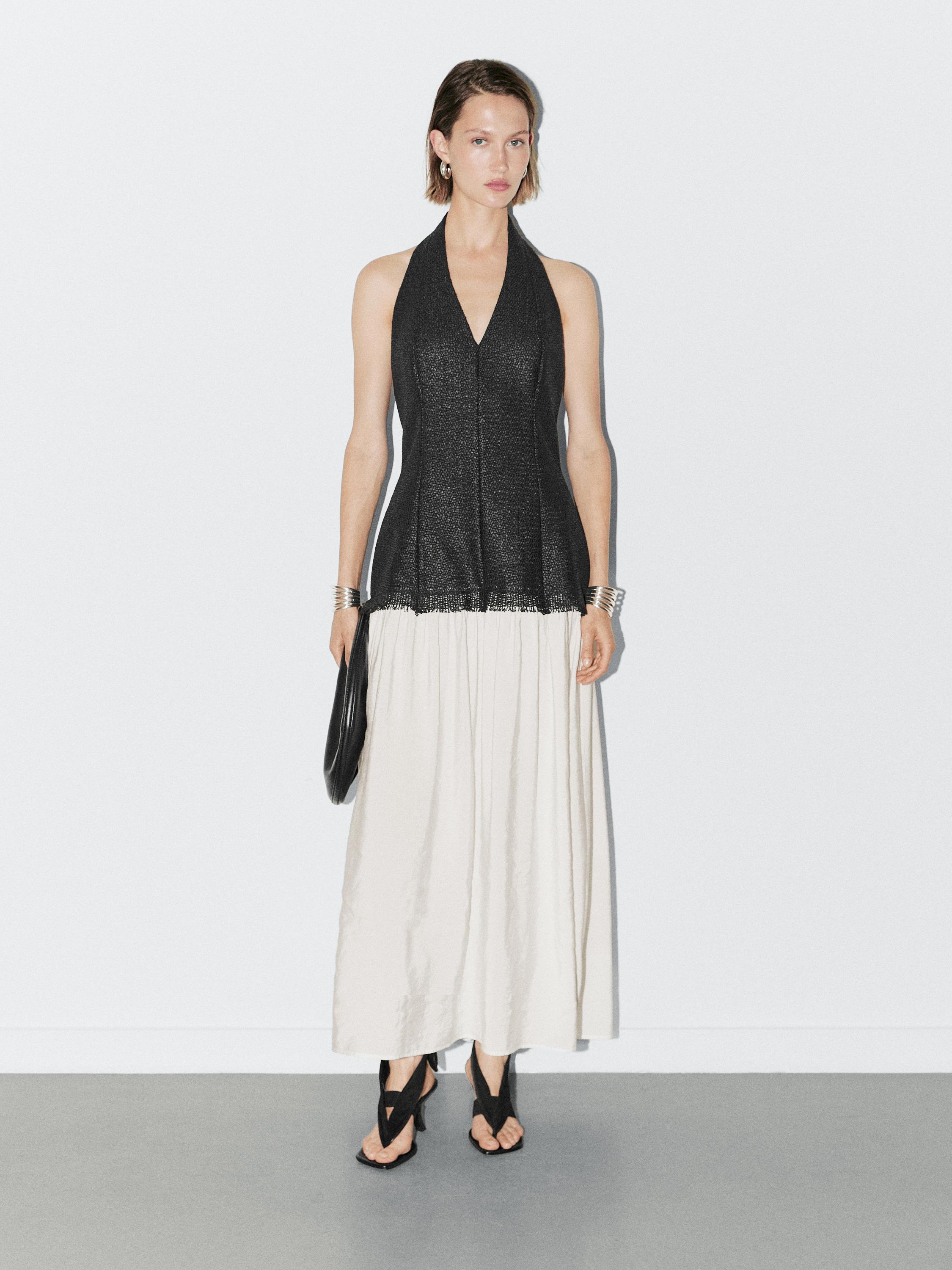 فستان طويل هالتر - STUDIO