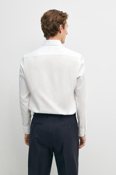 Slim fit 100% cotton shirt — WHITE 5
