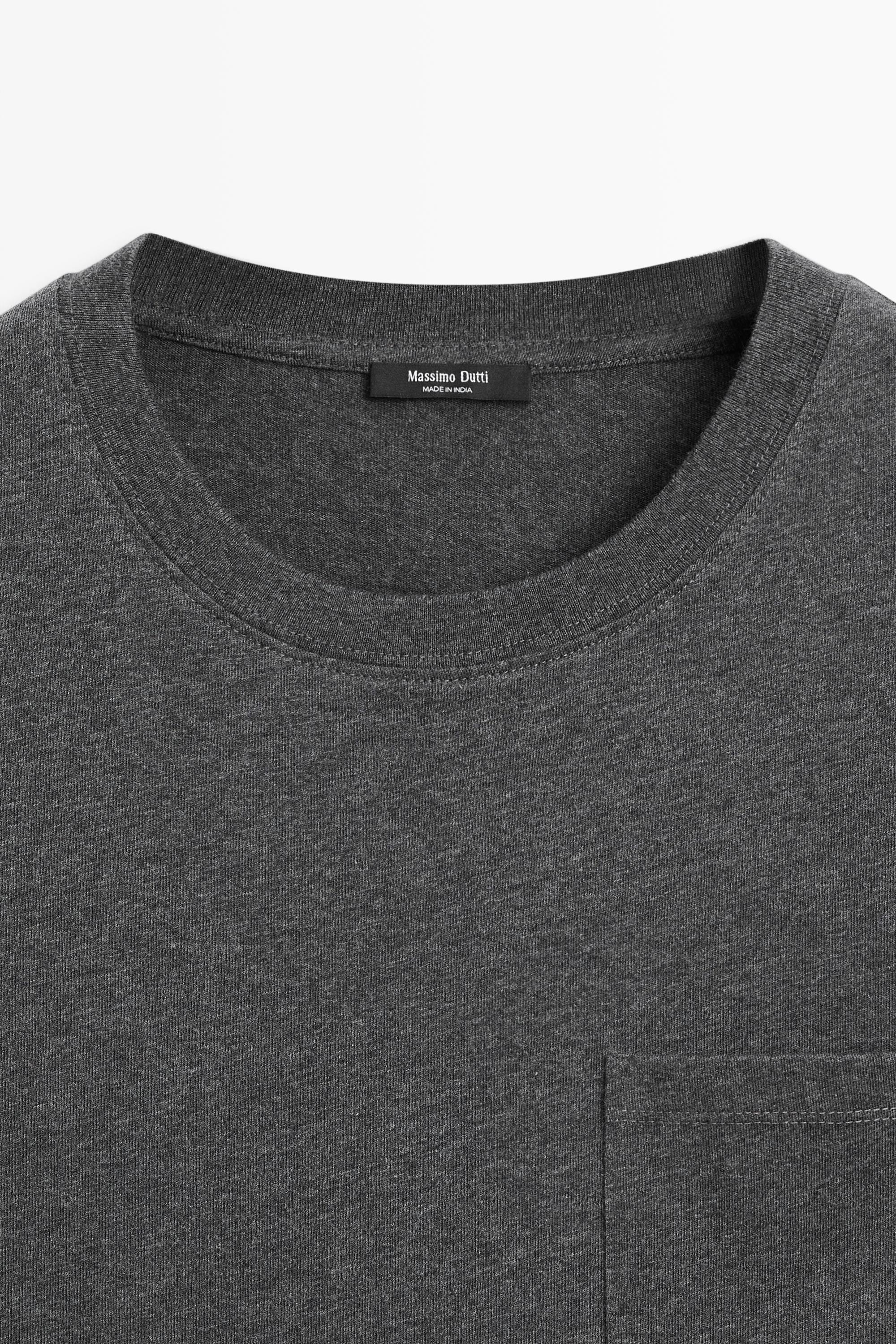 Short sleeve T-shirt with pocket detail — MEDIUM GREY