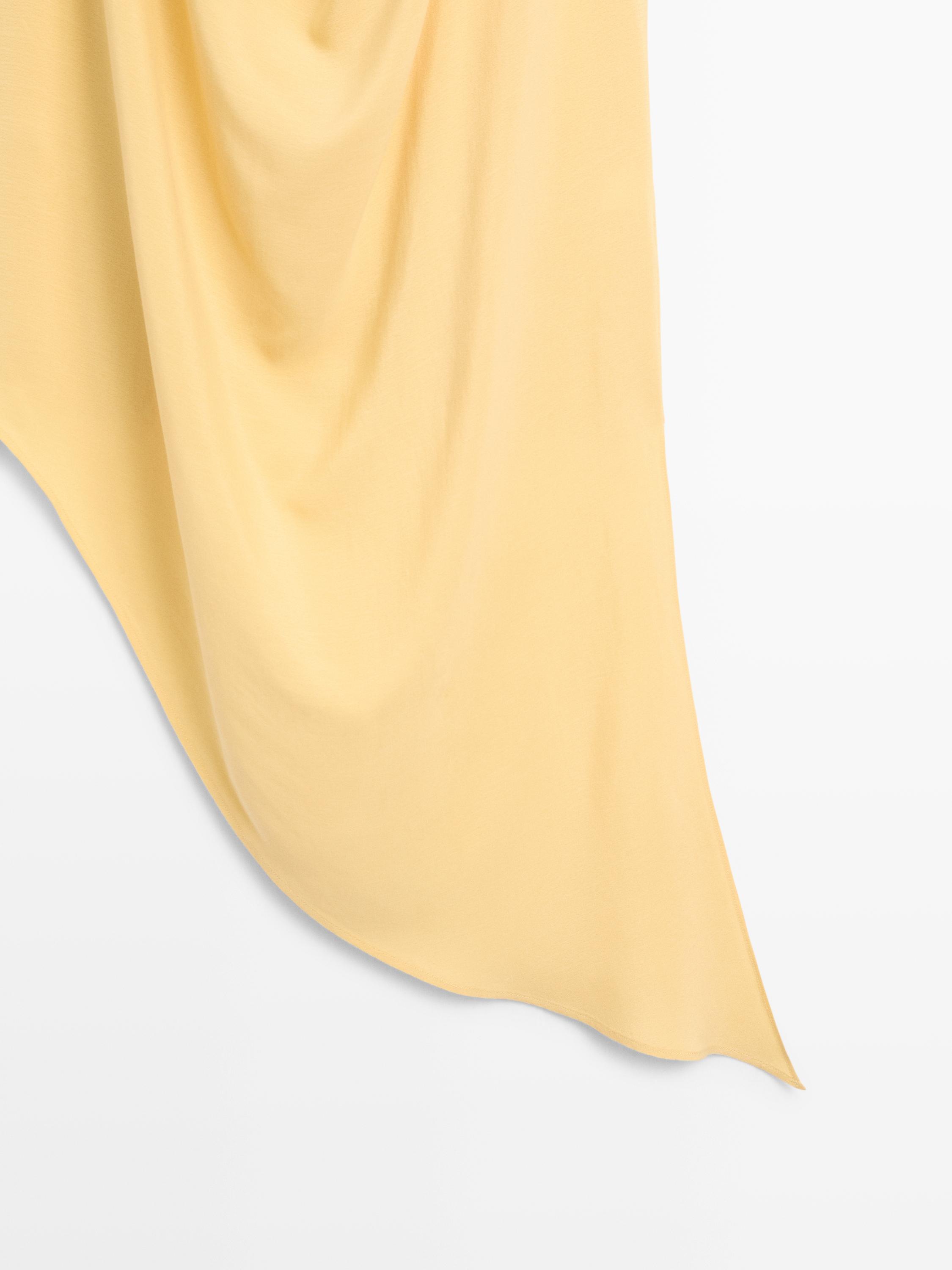 Long flowing asymmetric top — PALE YELLOW