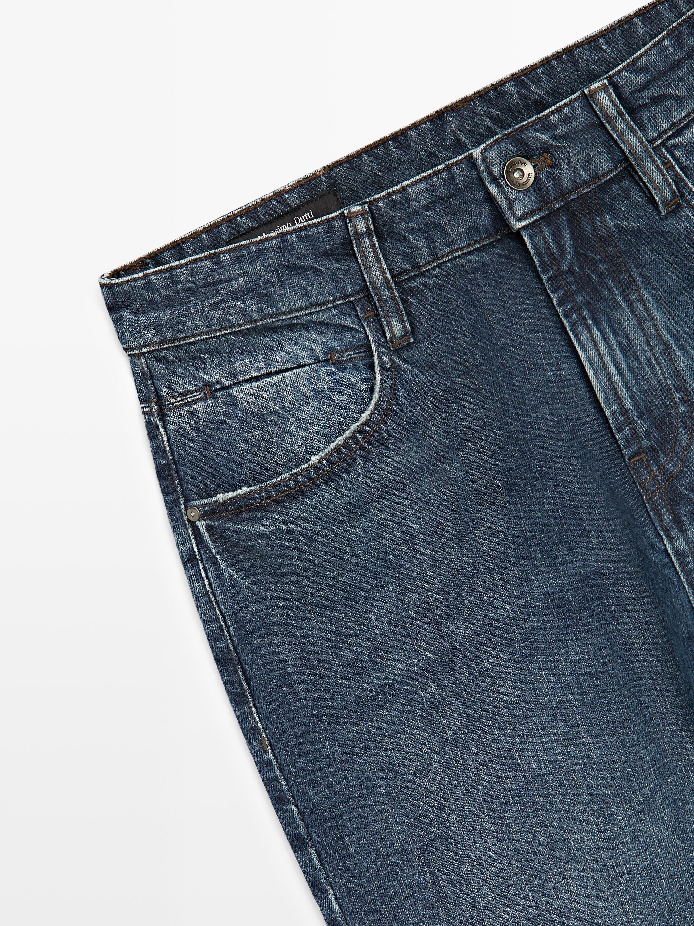 Tapered fit jeans — DARK BLUE