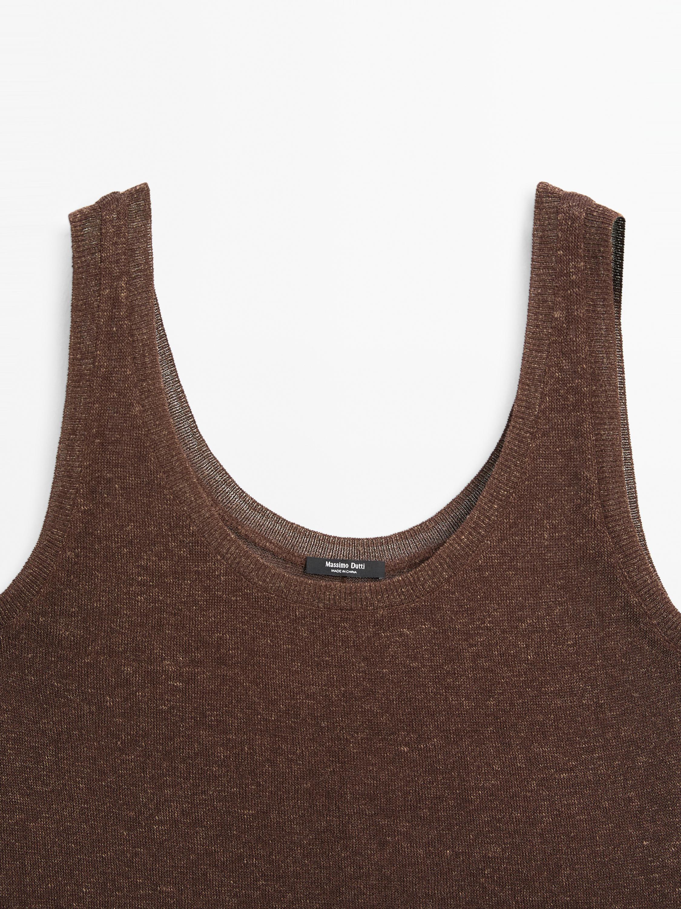 Strappy fine knit top
