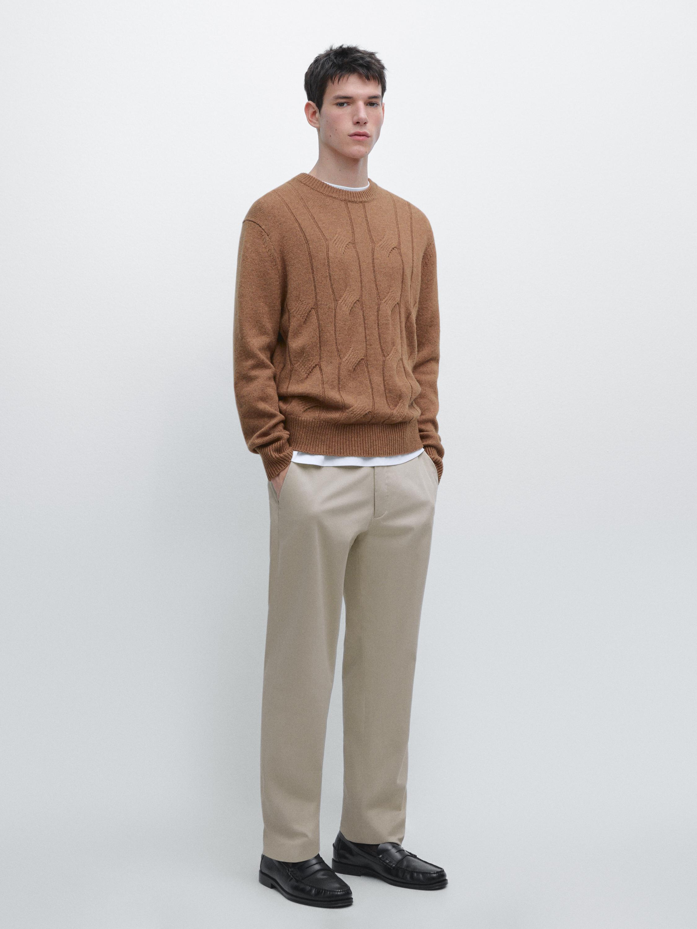 Pantalón slim fit algodón