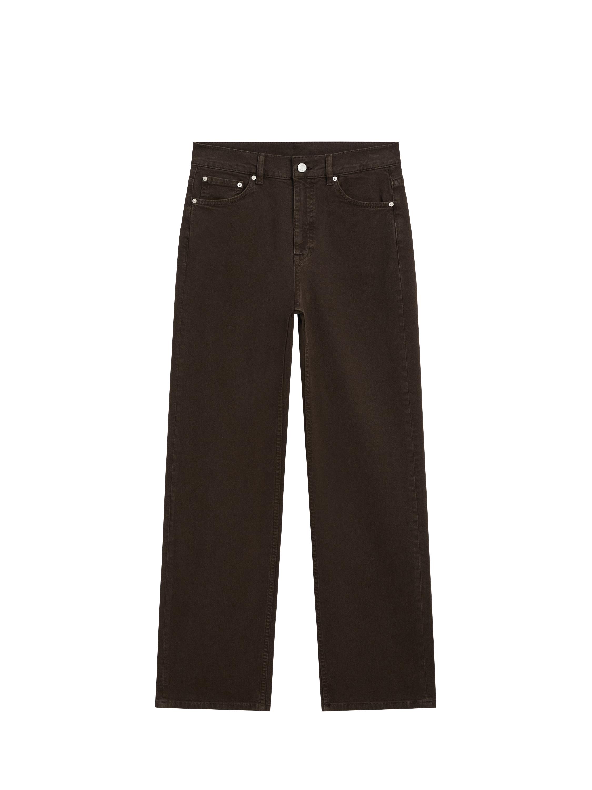 Mid-rise straight-leg jeans