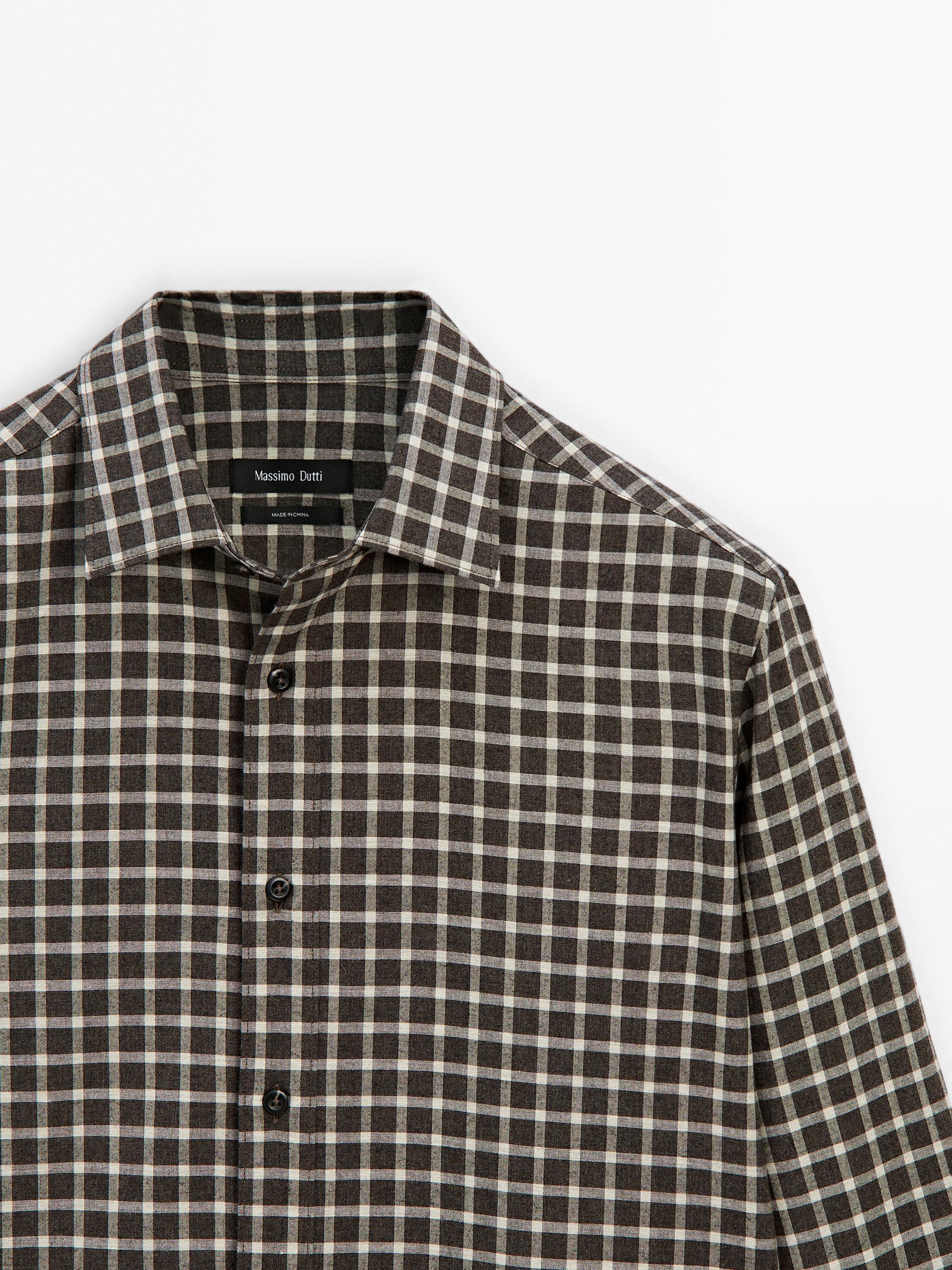 100% cotton regular fit check shirt