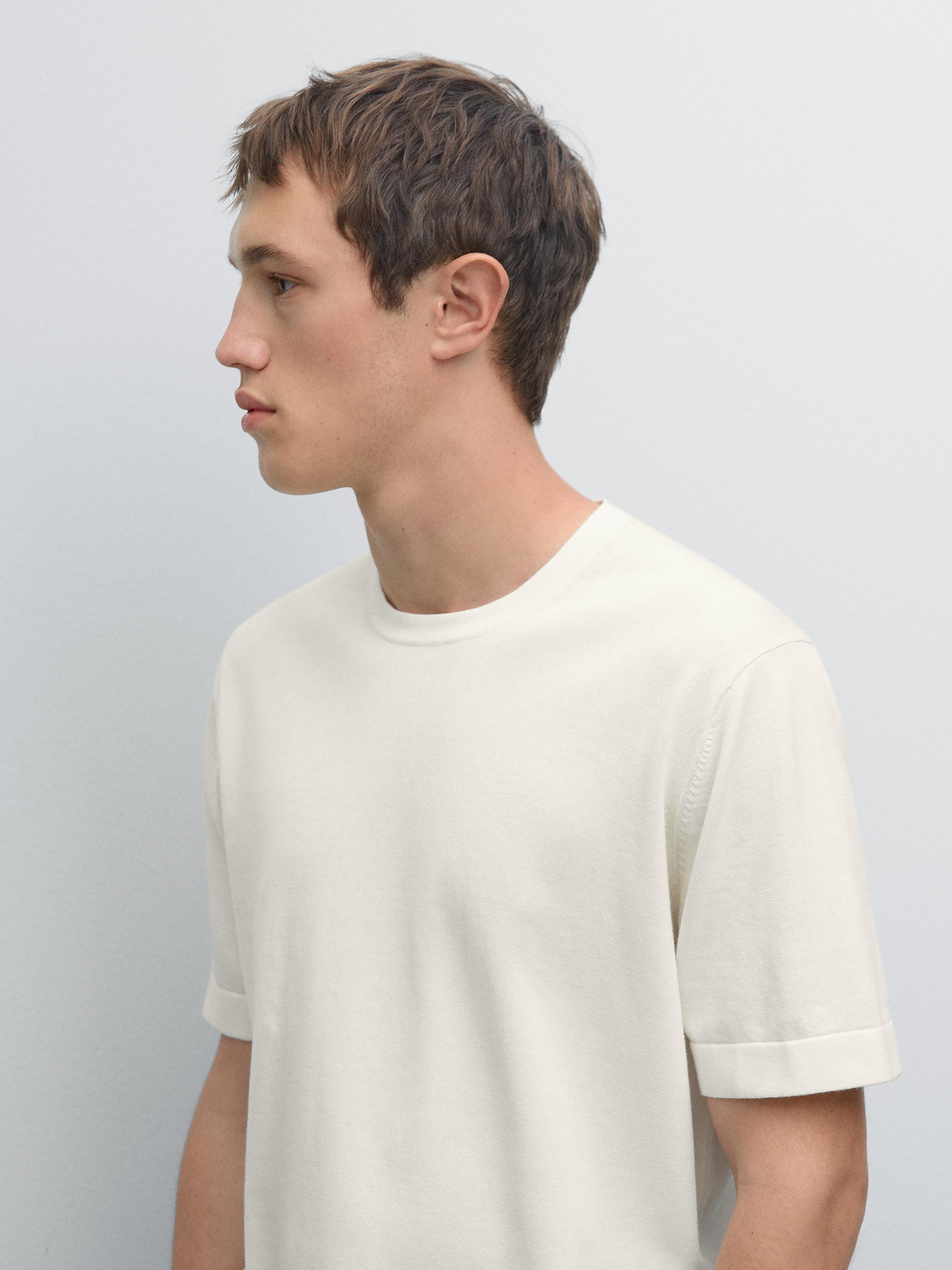100% cotton short sleeve knit sweater