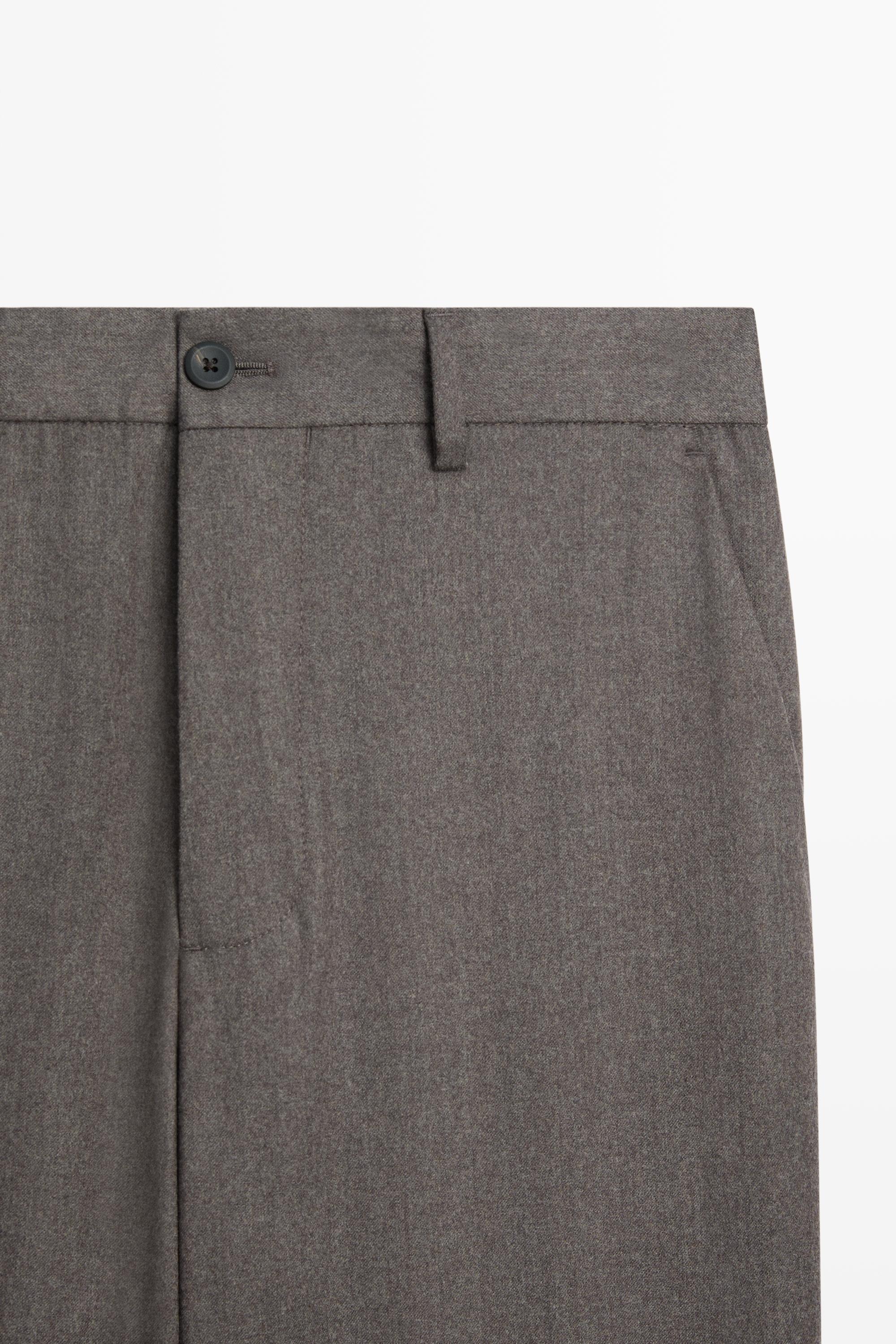 100% Wool Suit Pants — MINK