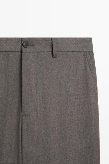 100% Wool Suit Pants — MINK 9