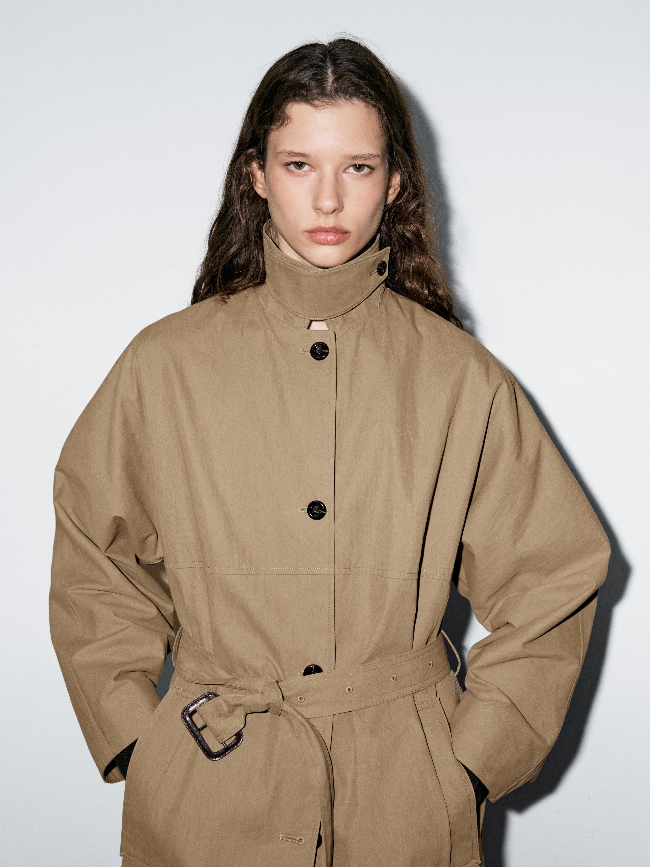 Trenchcoat aus Baumwollmischgewebe