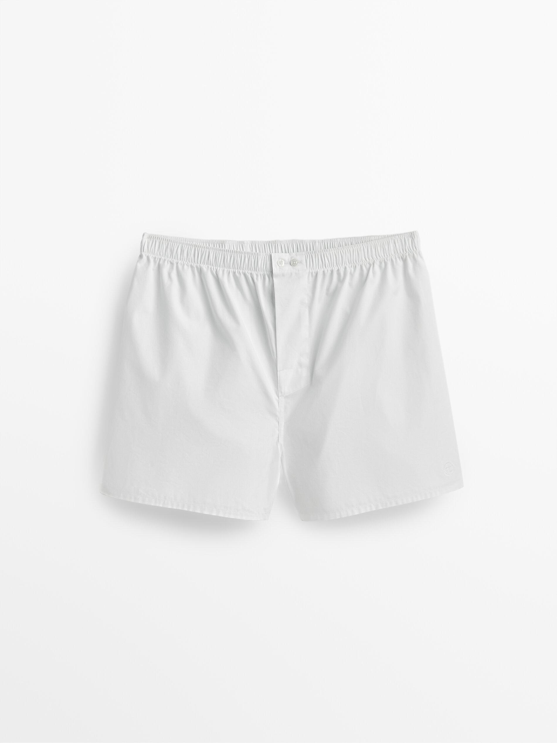 ★ Massimo Dutti★ Checked poplin boxer briefs 00244185403 Check poplin boxers · Sky Blue · Underwear | Massimo Dutti