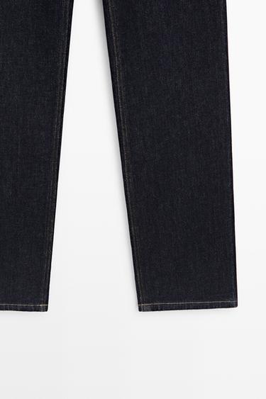 Mid-waist straight-leg jeans — DARK BLUE 7